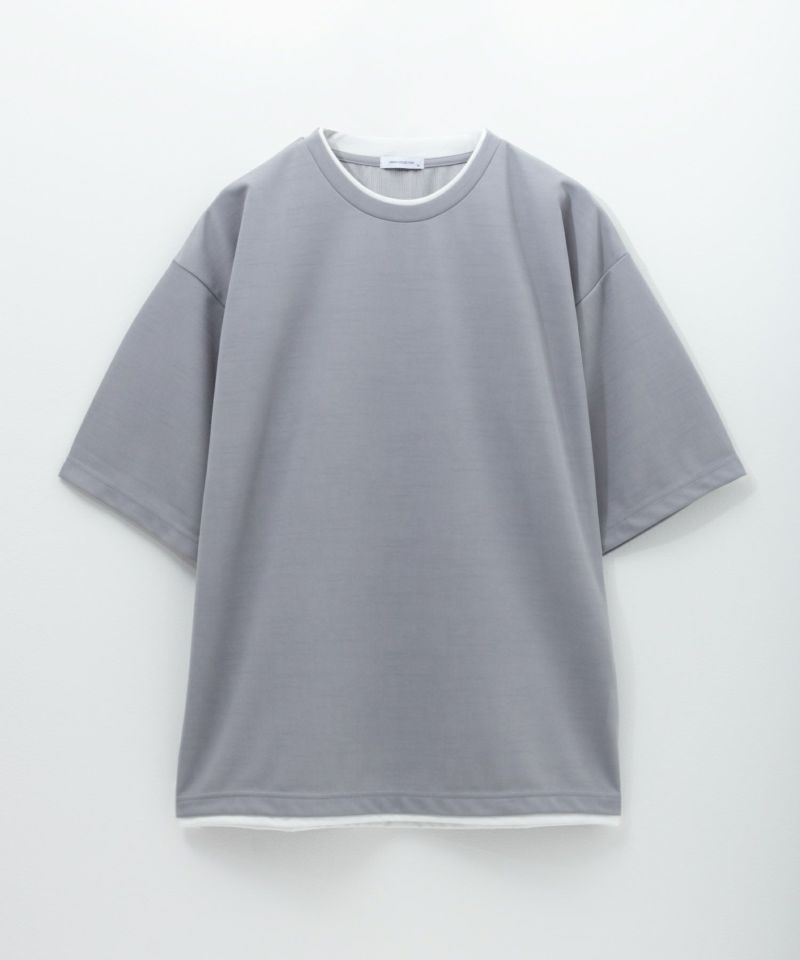URBAN COLLECTION 杢調梨地フェイクレイヤードTシャツ メンズ メール便 対応商品商品画像-3