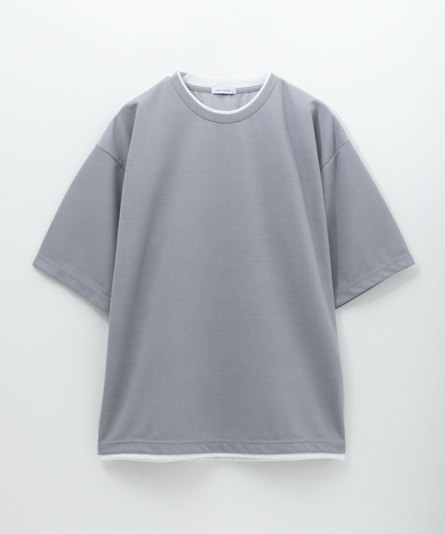 URBAN COLLECTION  杢調梨地フェイクレイヤードTシャツ メンズ メール便 対応商品商品画像-3