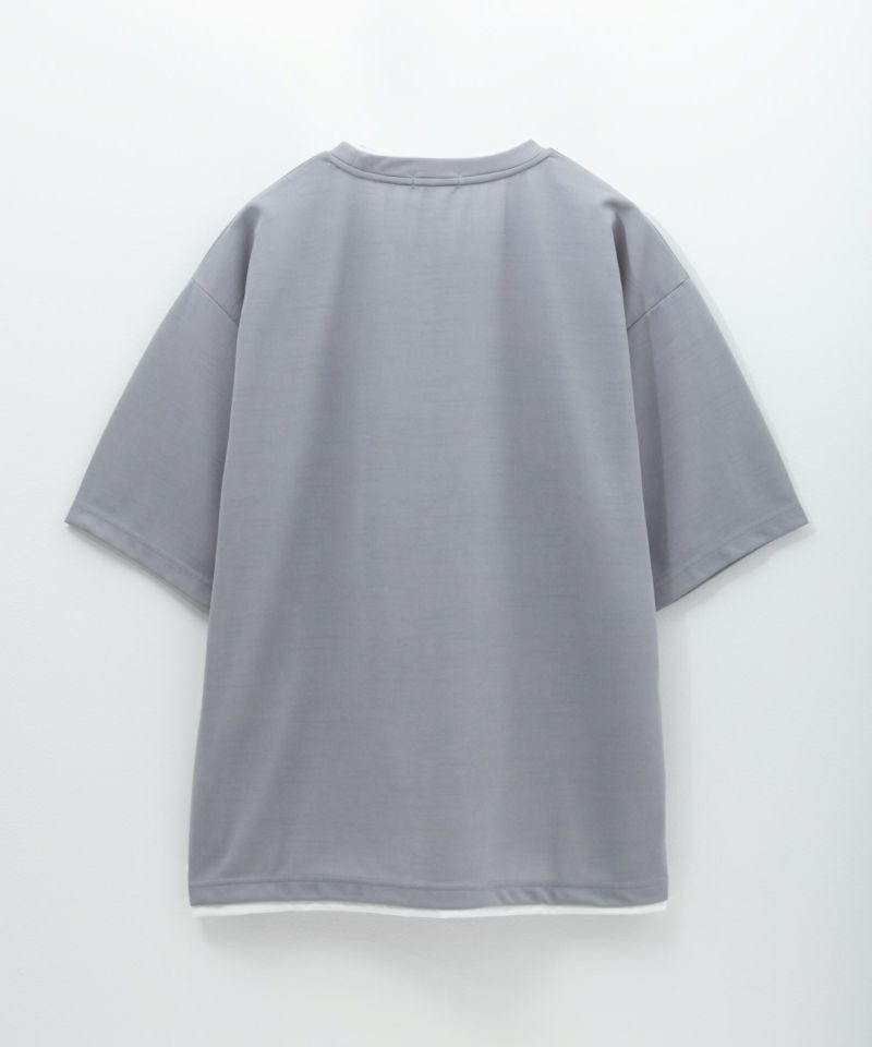 URBAN COLLECTION 杢調梨地フェイクレイヤードTシャツ メンズ メール便 対応商品商品画像-4