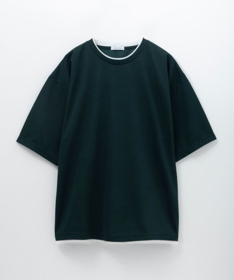 URBAN COLLECTION 杢調梨地フェイクレイヤードTシャツ メンズ メール便 対応商品商品画像-5