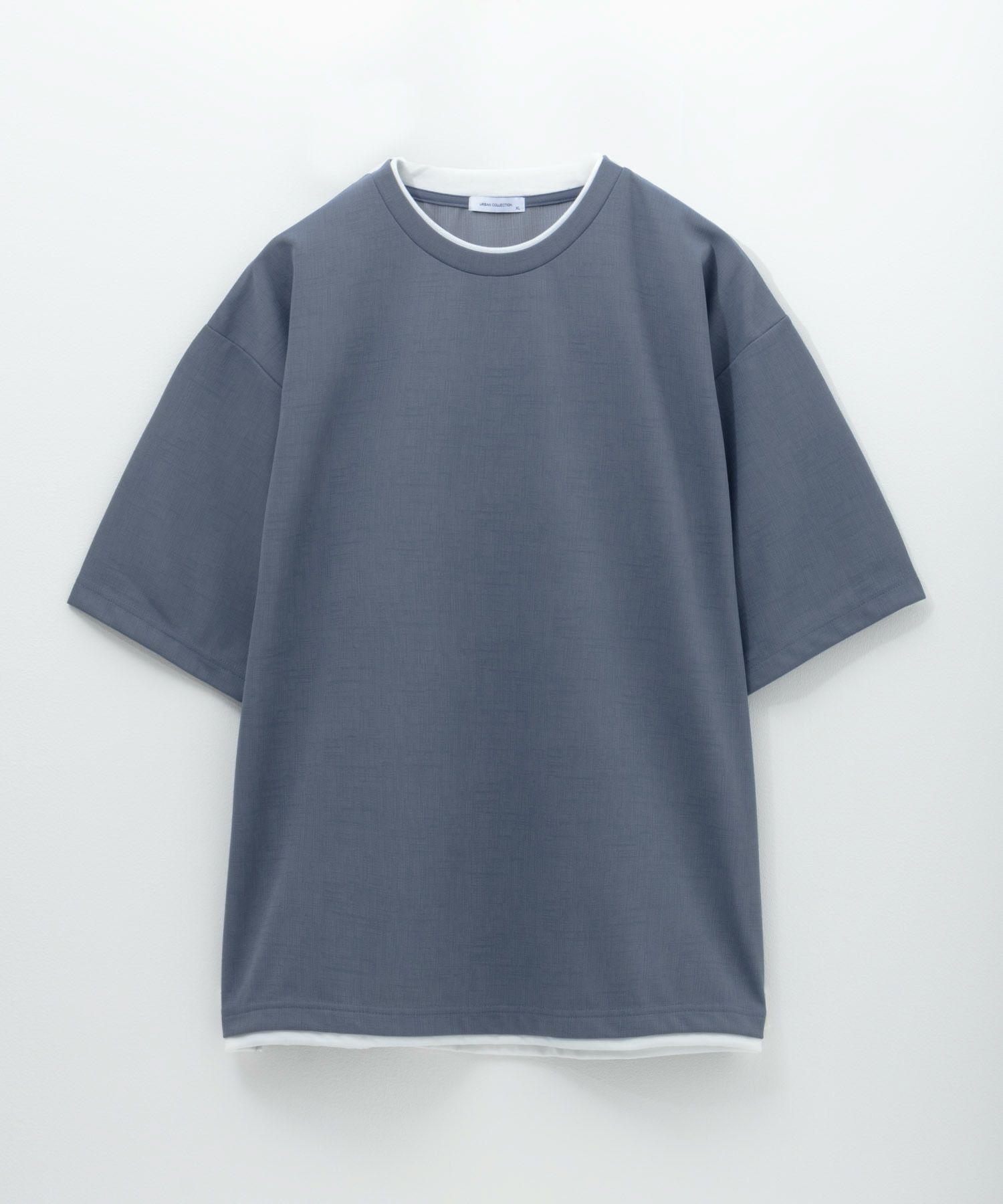 URBAN COLLECTION  杢調梨地フェイクレイヤードTシャツ メンズ メール便 対応商品商品画像-7