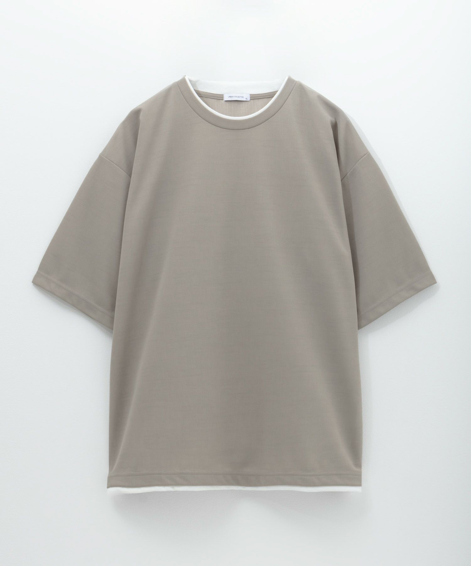 URBAN COLLECTION 杢調梨地フェイクレイヤードTシャツ メンズ メール便 対応商品商品画像-9