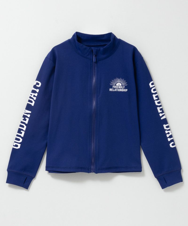 NAVY  袖ロゴラッシュガード キッズ商品画像-1