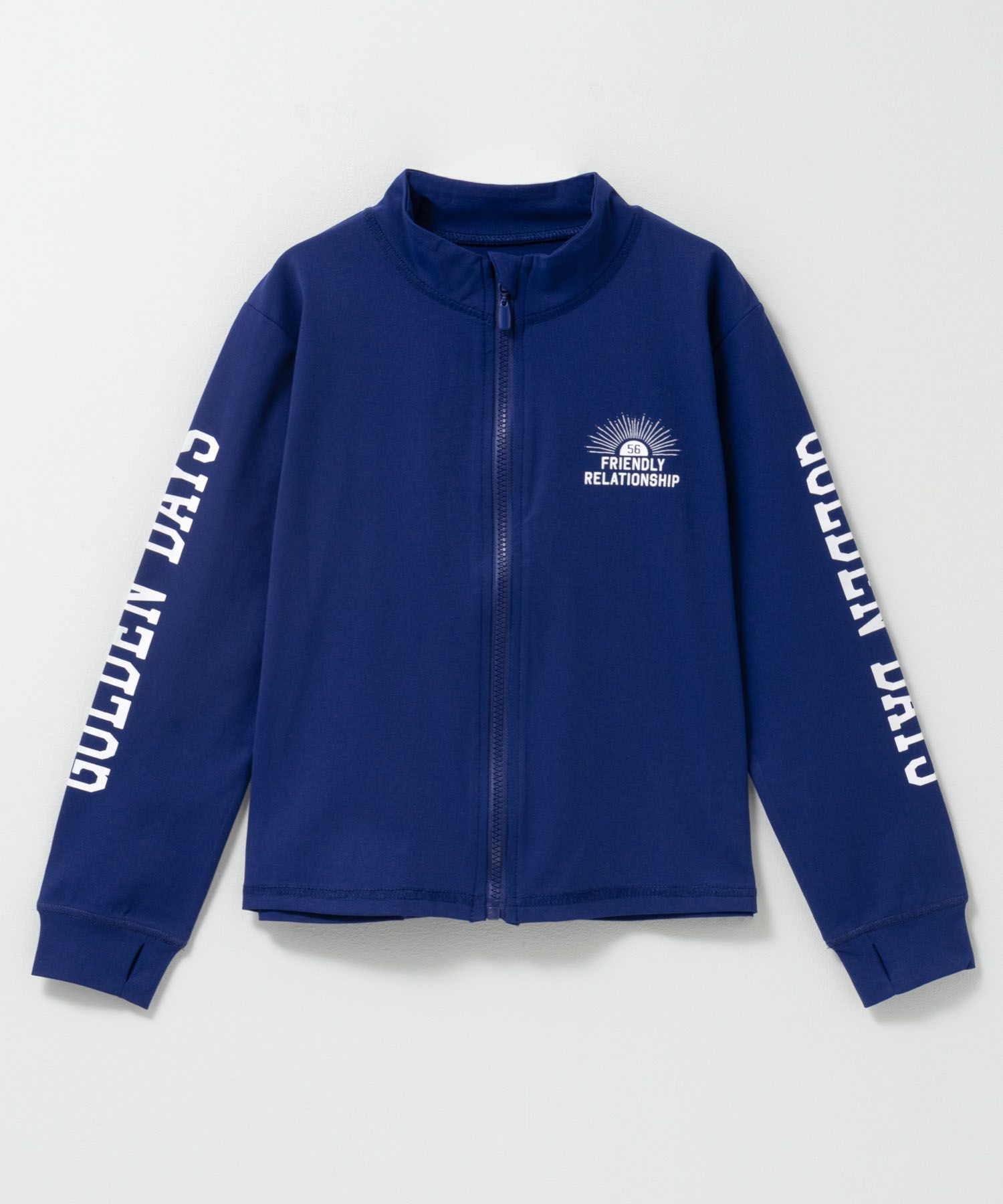 NAVY 袖ロゴラッシュガード キッズ