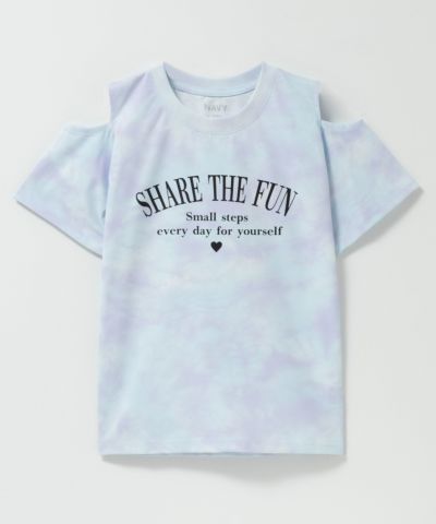 NAVY  肩あきTシャツ キッズ ネコポス 対応商品