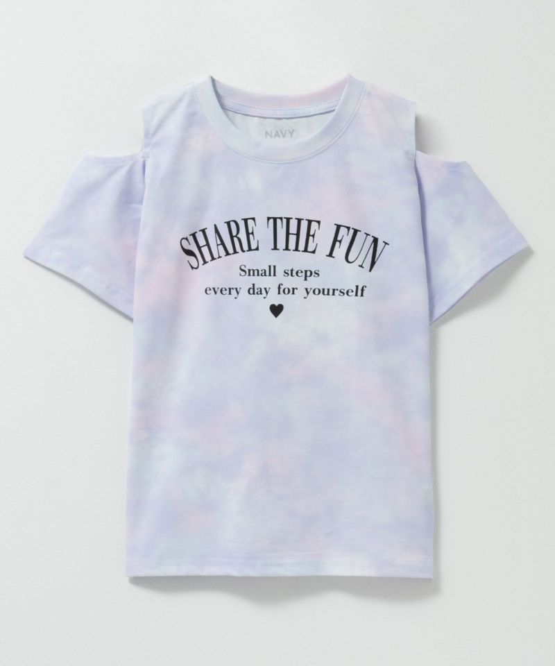 NAVY  肩あきTシャツ キッズ メール便 対応商品商品画像-3