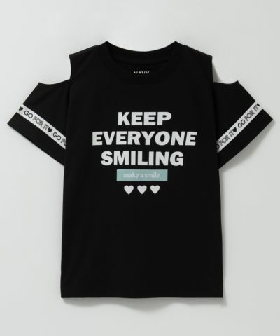 [値下げ]NAVY  肩あきTシャツ キッズ ネコポス 対応商品