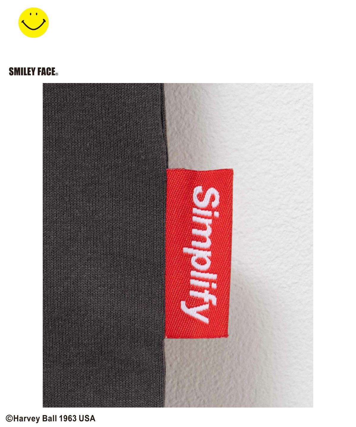 Simplify スマイリーフェイス プリントビッグTシャツ キッズ ネコポス 対応商品