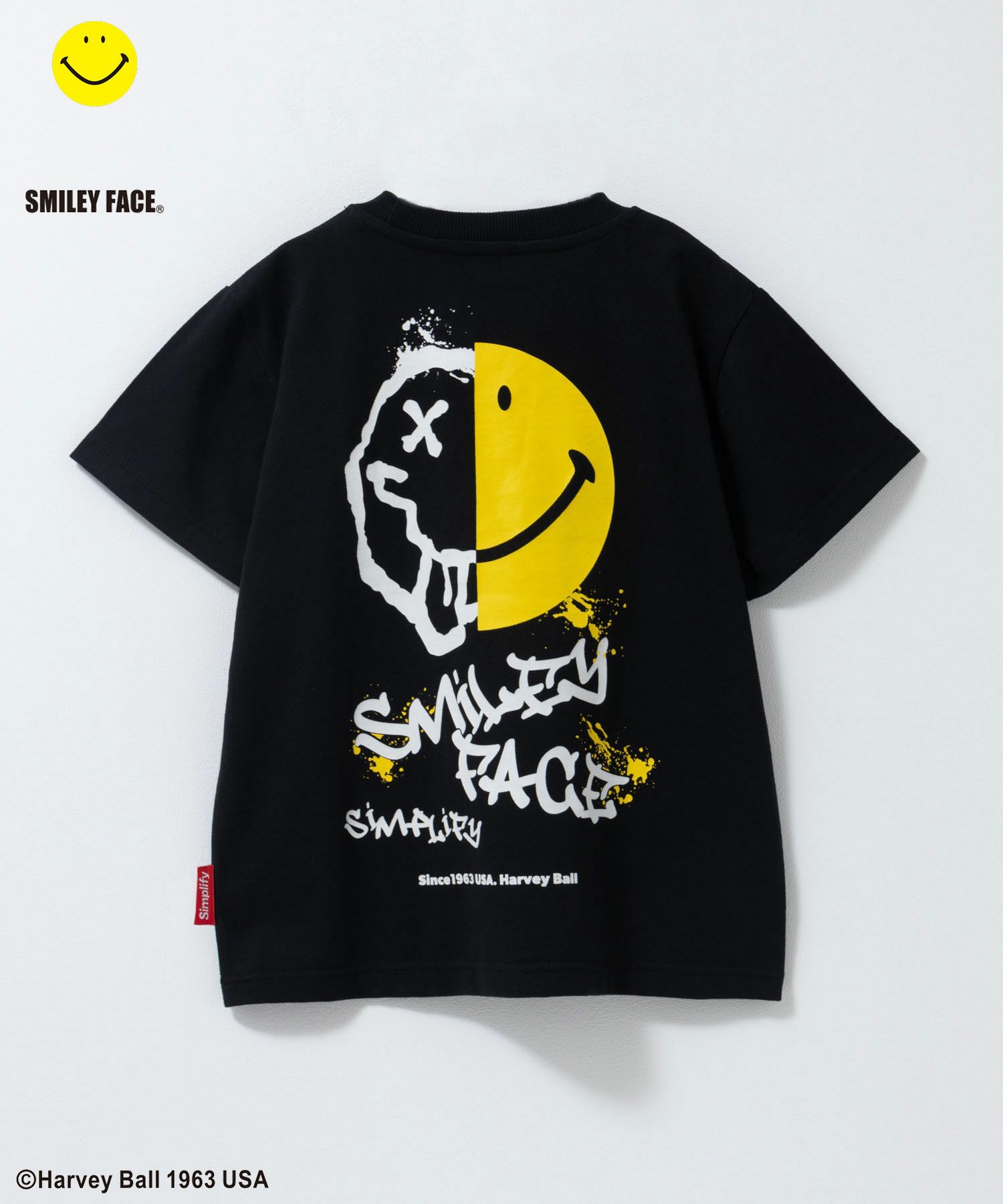 Simplify  スマイリーフェイス ロゴビッグTシャツ キッズ メール便 対応商品商品サムネイル-1