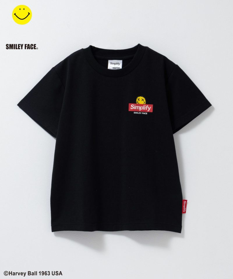 Simplify  スマイリーフェイス ロゴビッグTシャツ キッズ メール便 対応商品商品画像-2