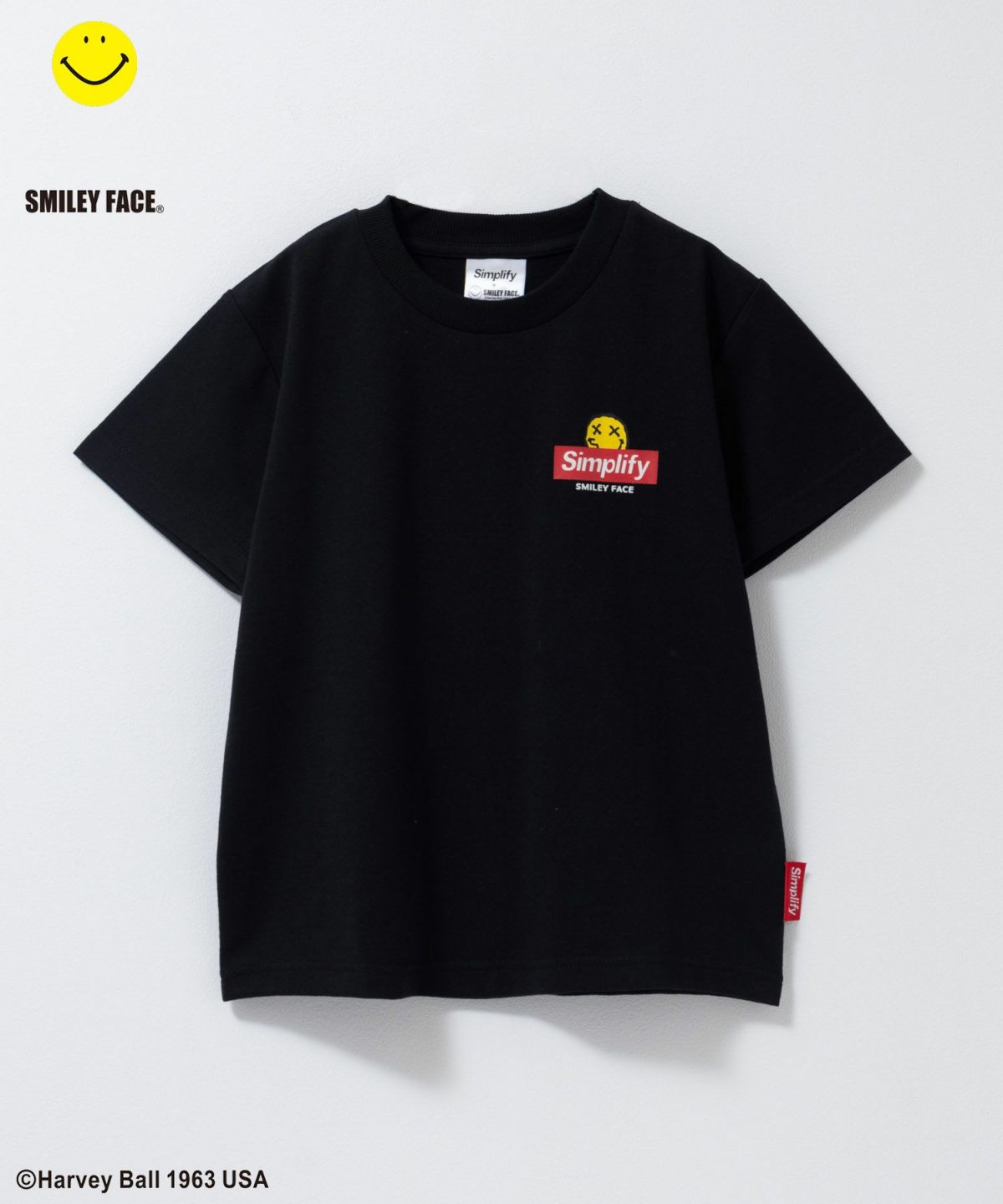 Simplify スマイリーフェイス ロゴビッグTシャツ キッズ ネコポス 対応商品
