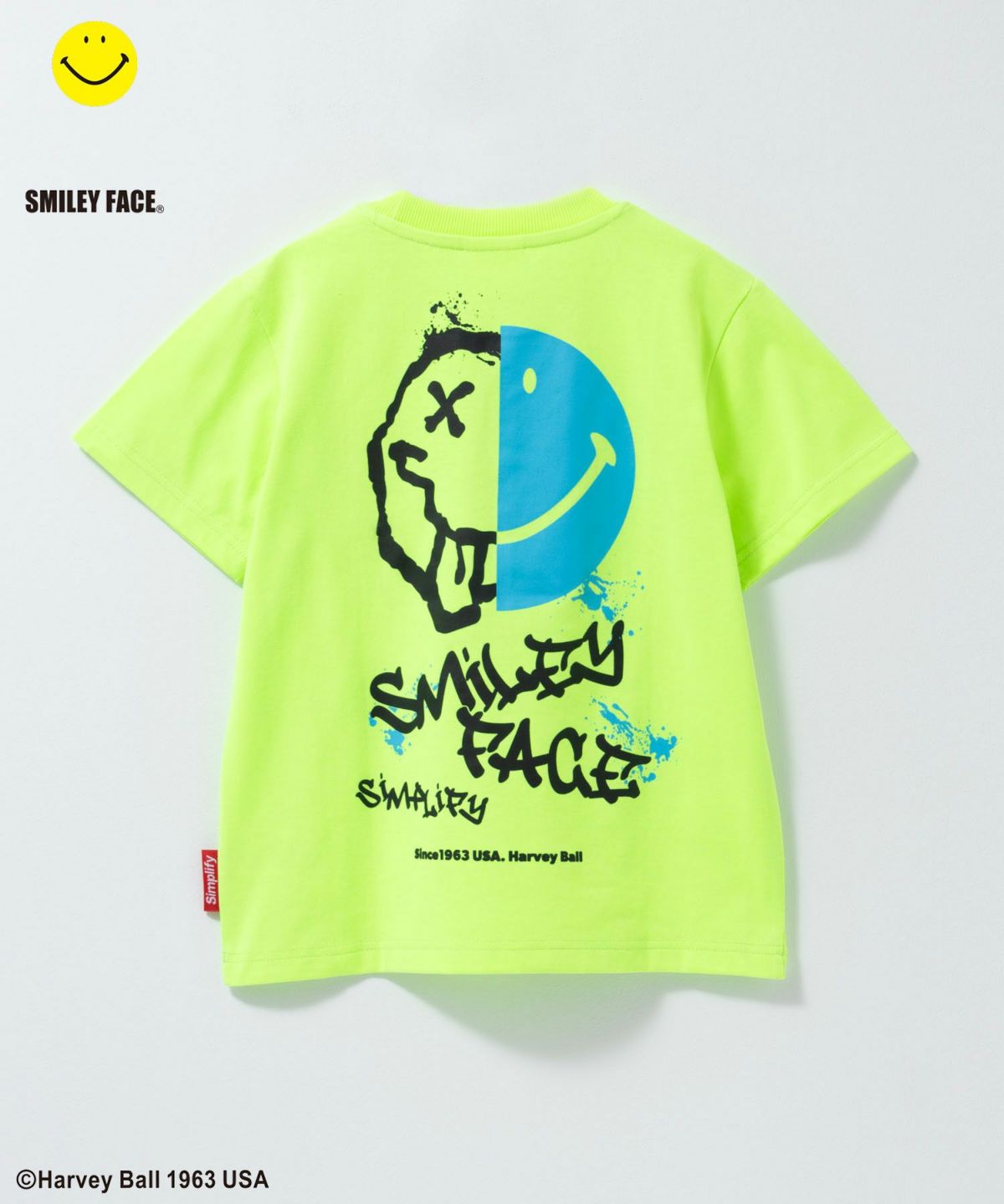 Simplify スマイリーフェイス ロゴビッグTシャツ キッズ ネコポス 対応商品