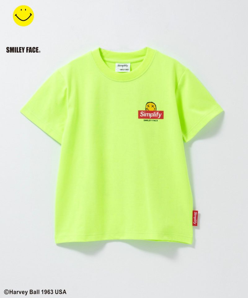 Simplify  スマイリーフェイス ロゴビッグTシャツ キッズ メール便 対応商品商品画像-4