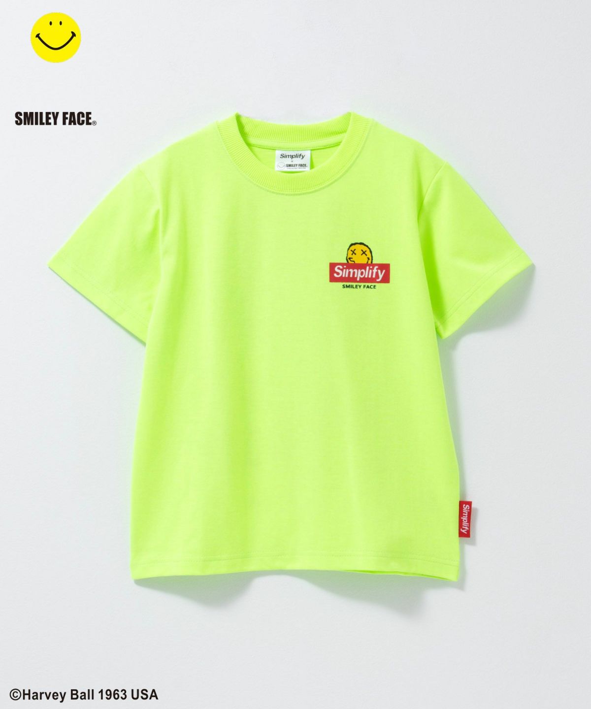 Simplify スマイリーフェイス ロゴビッグTシャツ キッズ ネコポス 対応商品