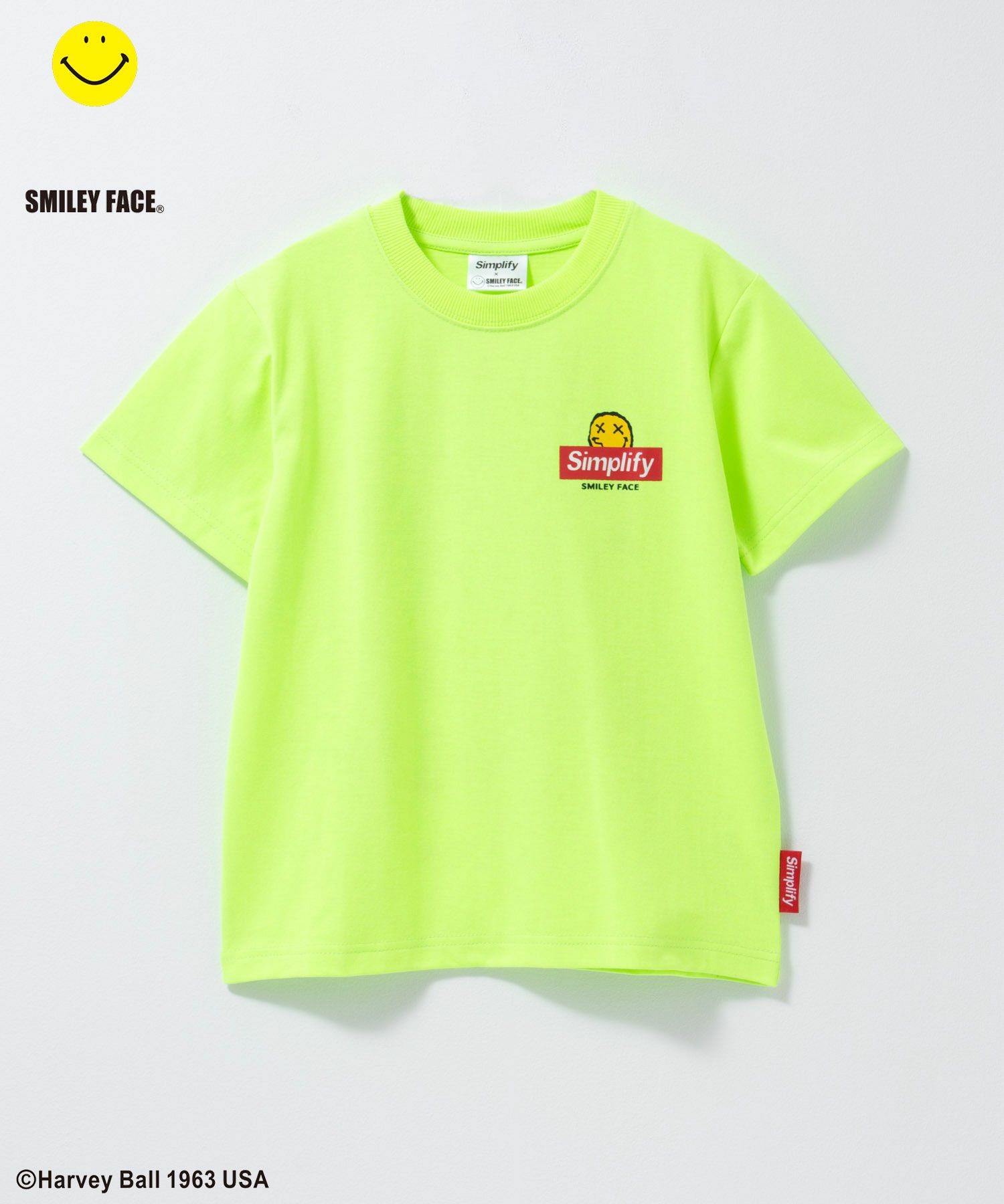 Simplify スマイリーフェイス ロゴビッグTシャツ キッズ ネコポス 対応商品