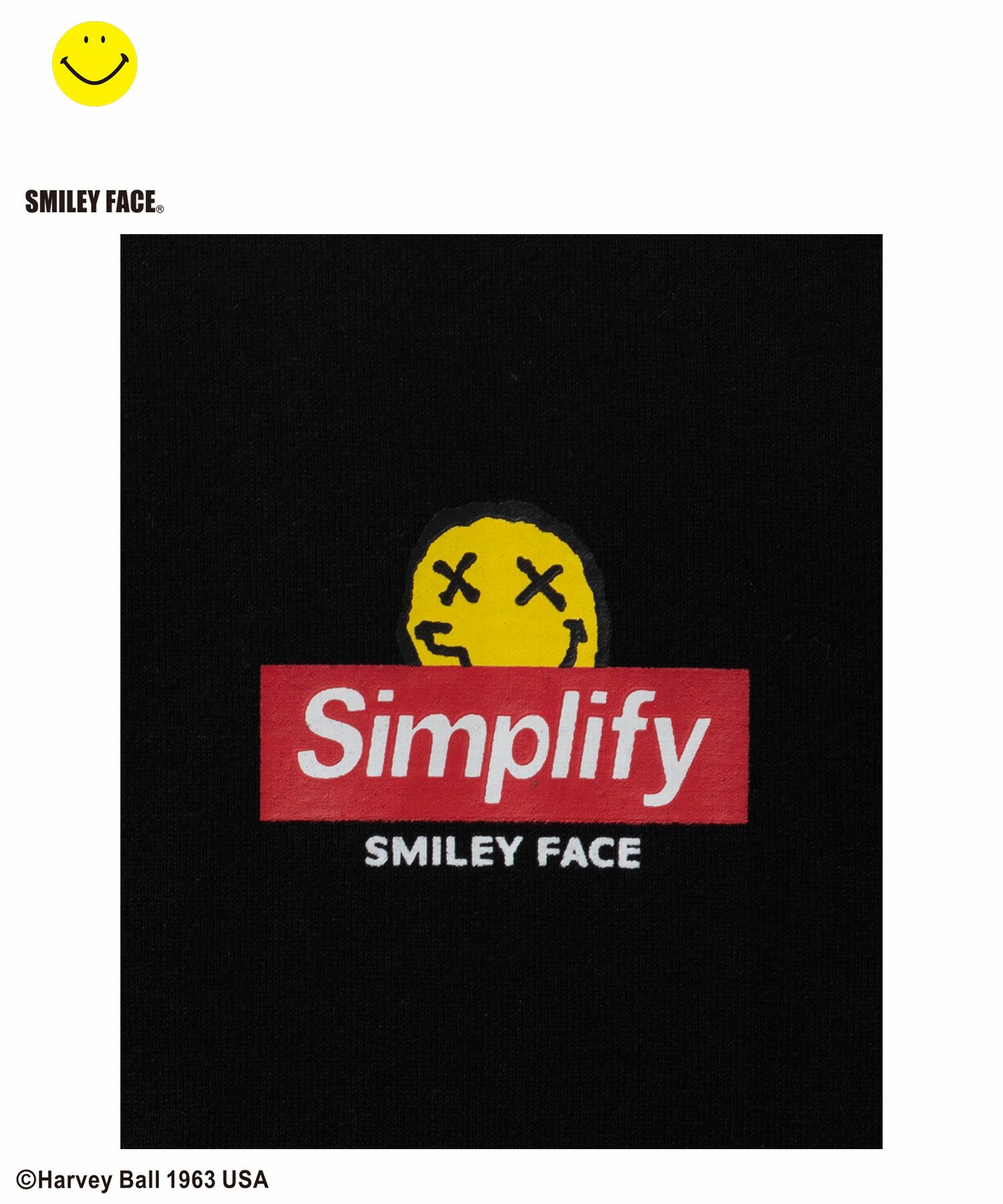 Simplify スマイリーフェイス ロゴビッグTシャツ キッズ ネコポス 対応商品