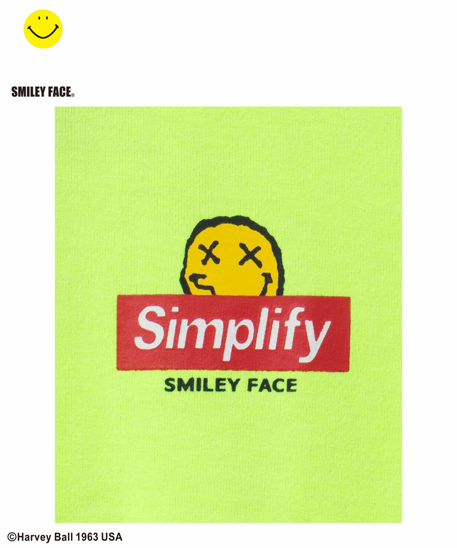 Simplify スマイリーフェイス ロゴビッグTシャツ キッズ ネコポス 対応商品