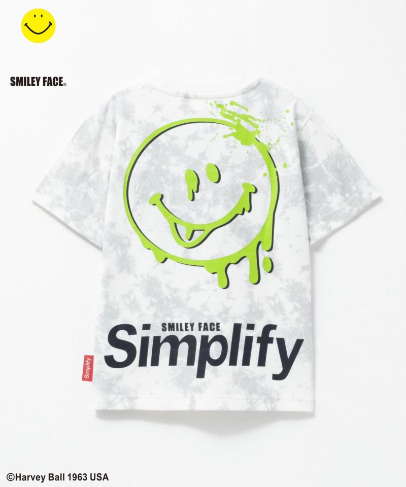 Simplify  スマイリーフェイス ムラビッグTシャツ キッズ メール便 対応商品商品画像-1