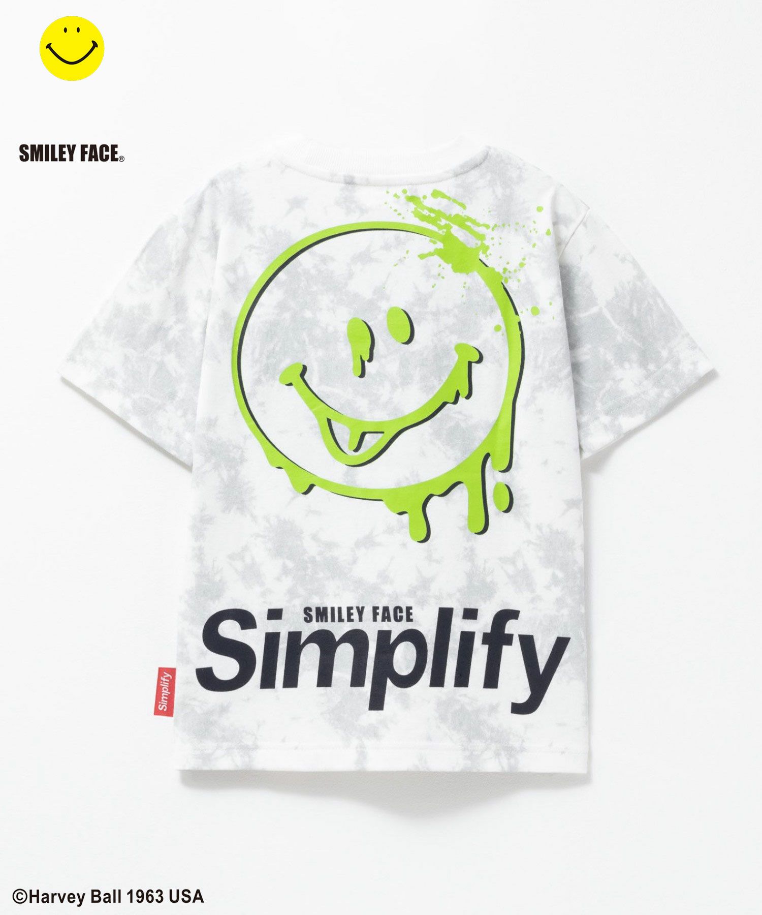 Simplify  スマイリーフェイス ムラビッグTシャツ キッズ メール便 対応商品商品サムネイル-1