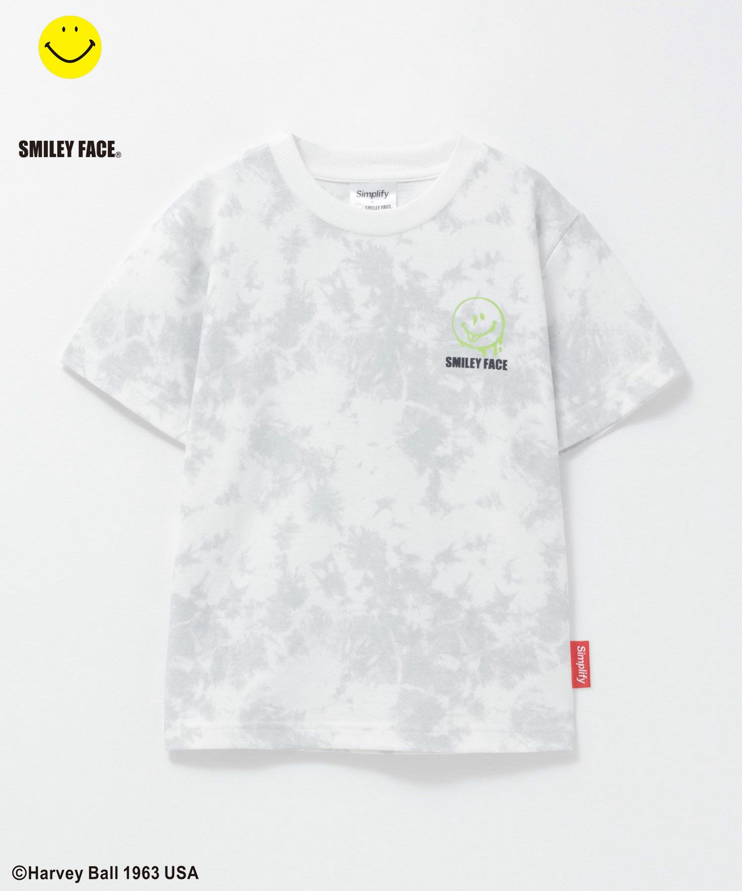 Simplify  スマイリーフェイス ムラビッグTシャツ キッズ メール便 対応商品商品サムネイル-2
