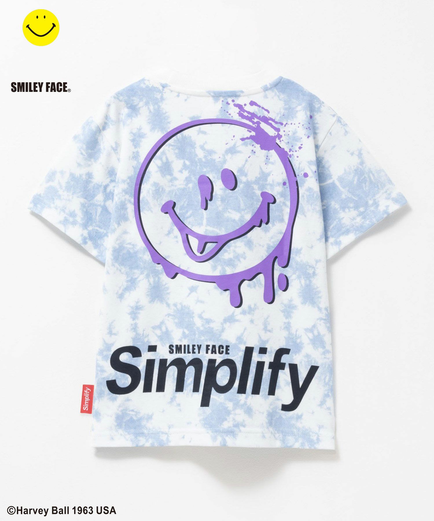 Simplify  スマイリーフェイス ムラビッグTシャツ キッズ メール便 対応商品商品画像-3