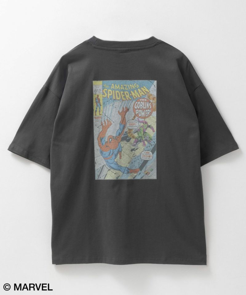 MARVEL マーベル / ヴィンテージ調スパイダーマンプリントTシャツ メンズ メール便 対応商品商品画像-4