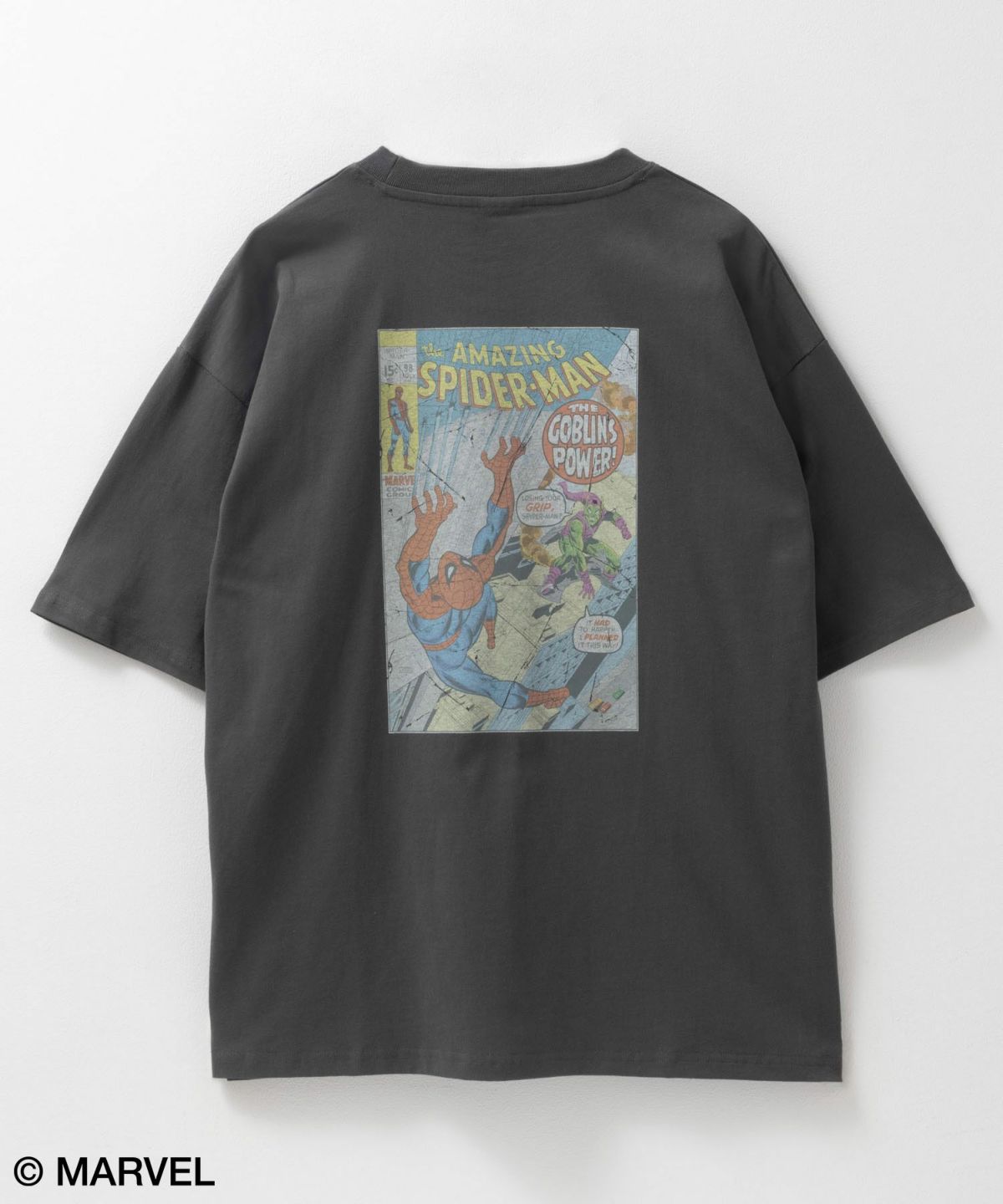 MARVEL マーベル / ヴィンテージ調スパイダーマンプリントTシャツ メンズ ネコポス 対応商品