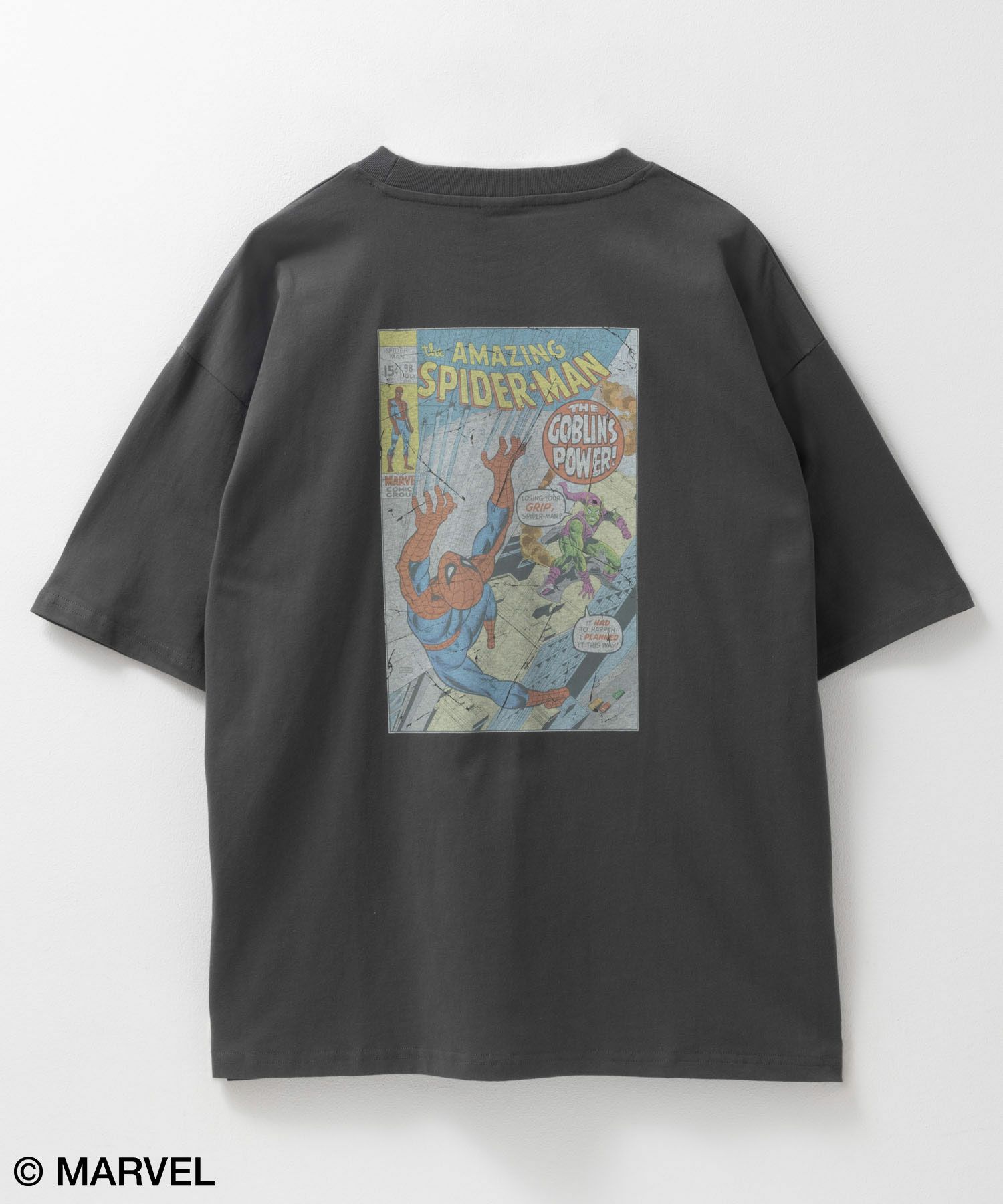 MARVEL マーベル / ヴィンテージ調スパイダーマンプリントTシャツ メンズ メール便 対応商品商品サムネイル-4