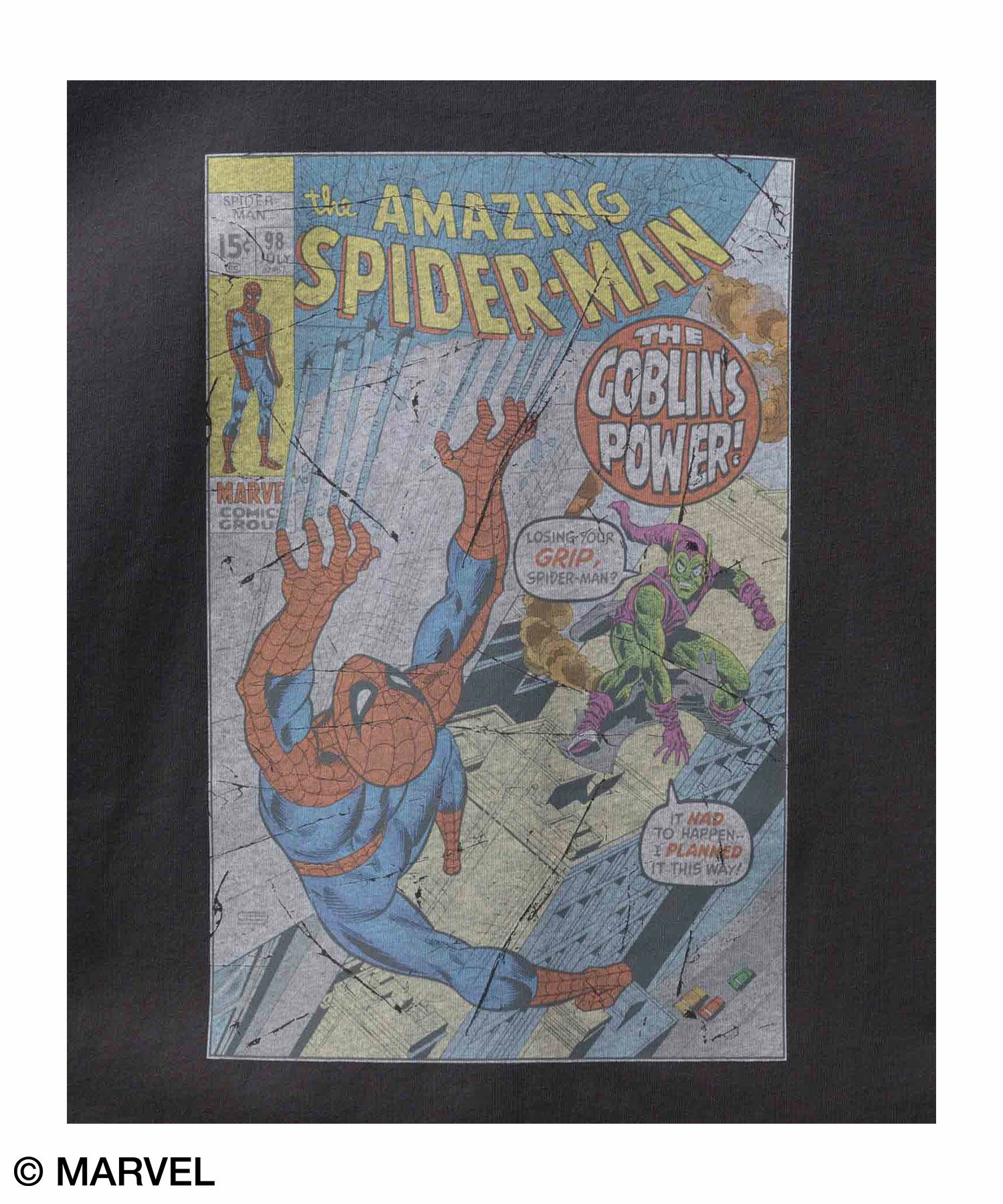 MARVEL マーベル / ヴィンテージ調スパイダーマンプリントTシャツ メンズ ネコポス 対応商品