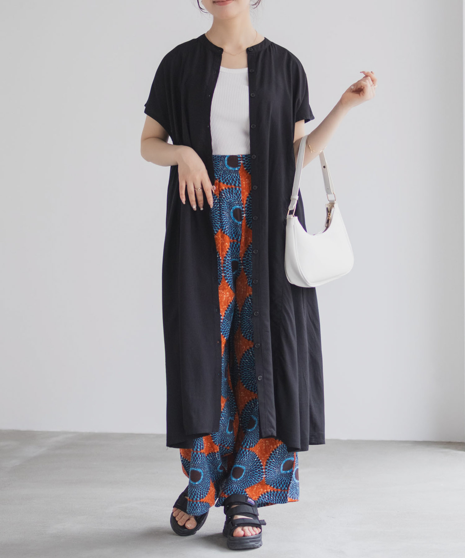 Howdy Marie  インドファブリック 前開きワンピース レディース商品サムネイル-1