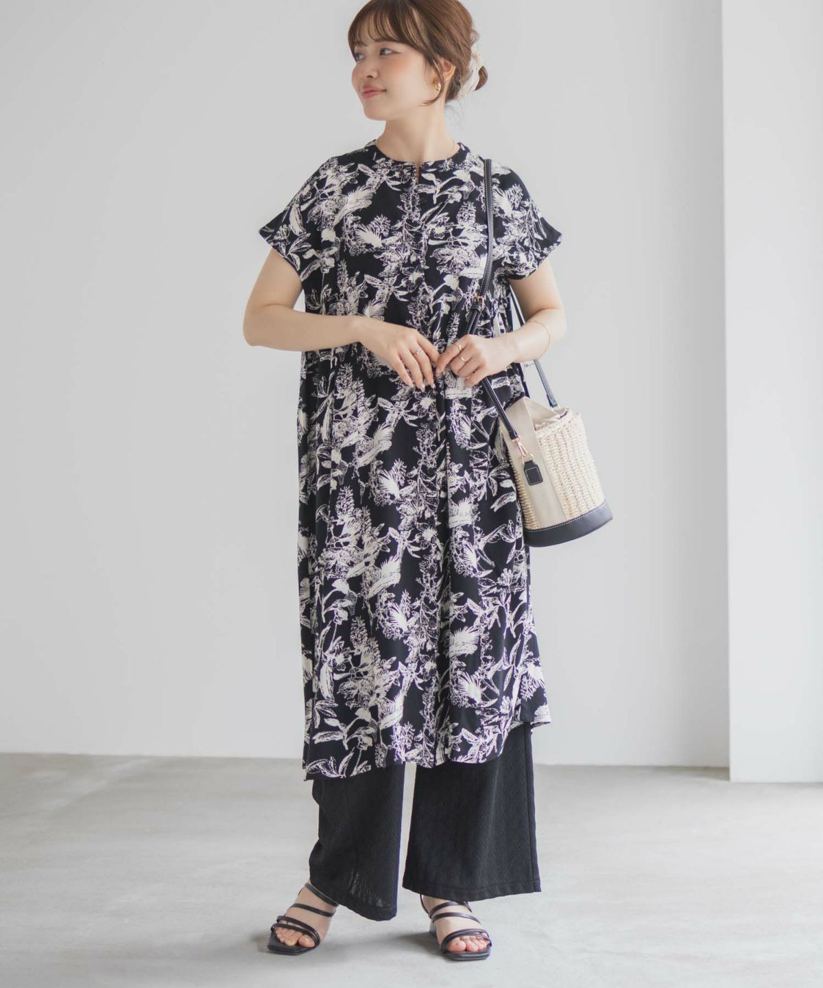 Howdy Marie インドファブリック 前開きワンピース レディース