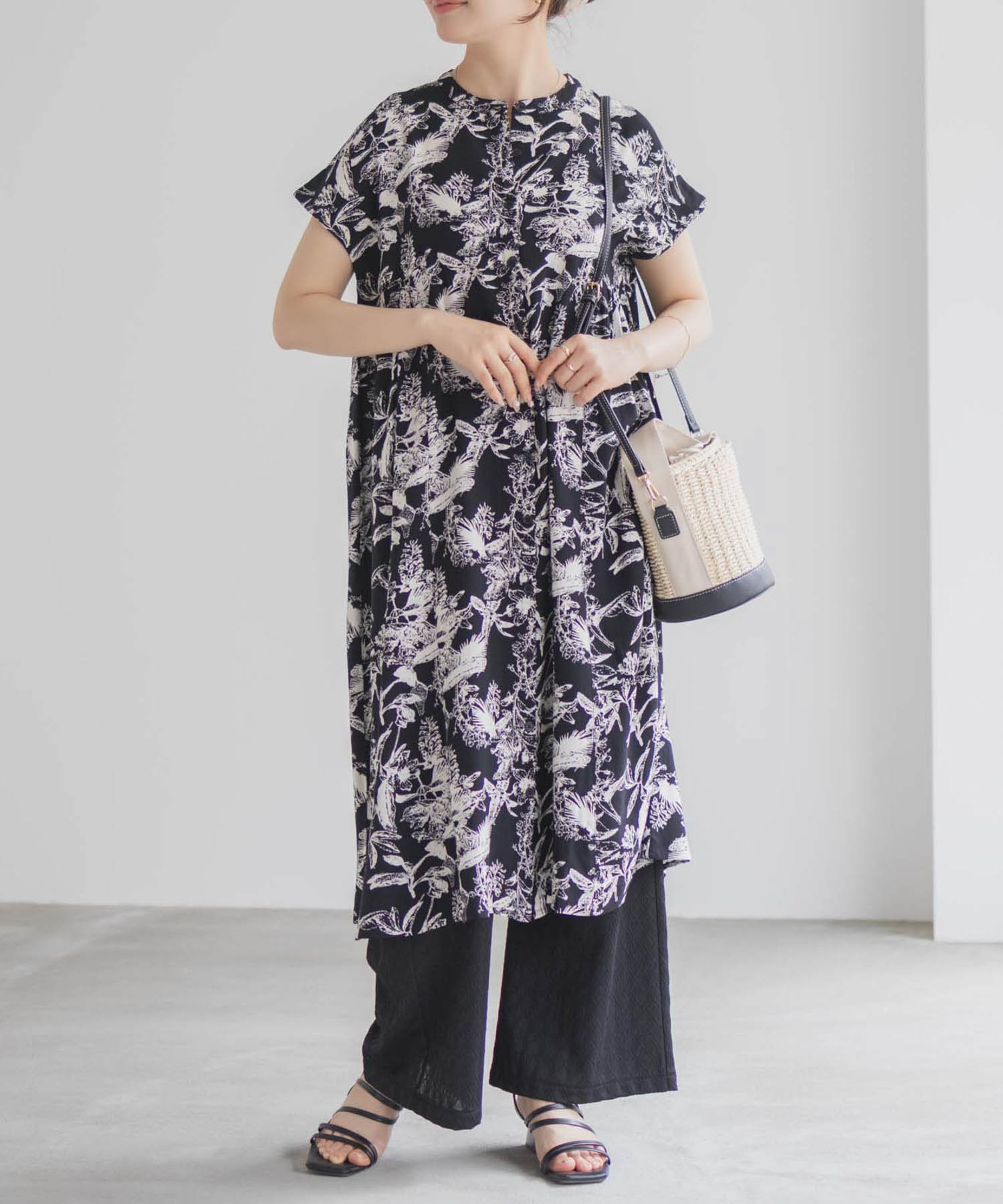 Howdy Marie インドファブリック 前開きワンピース レディース