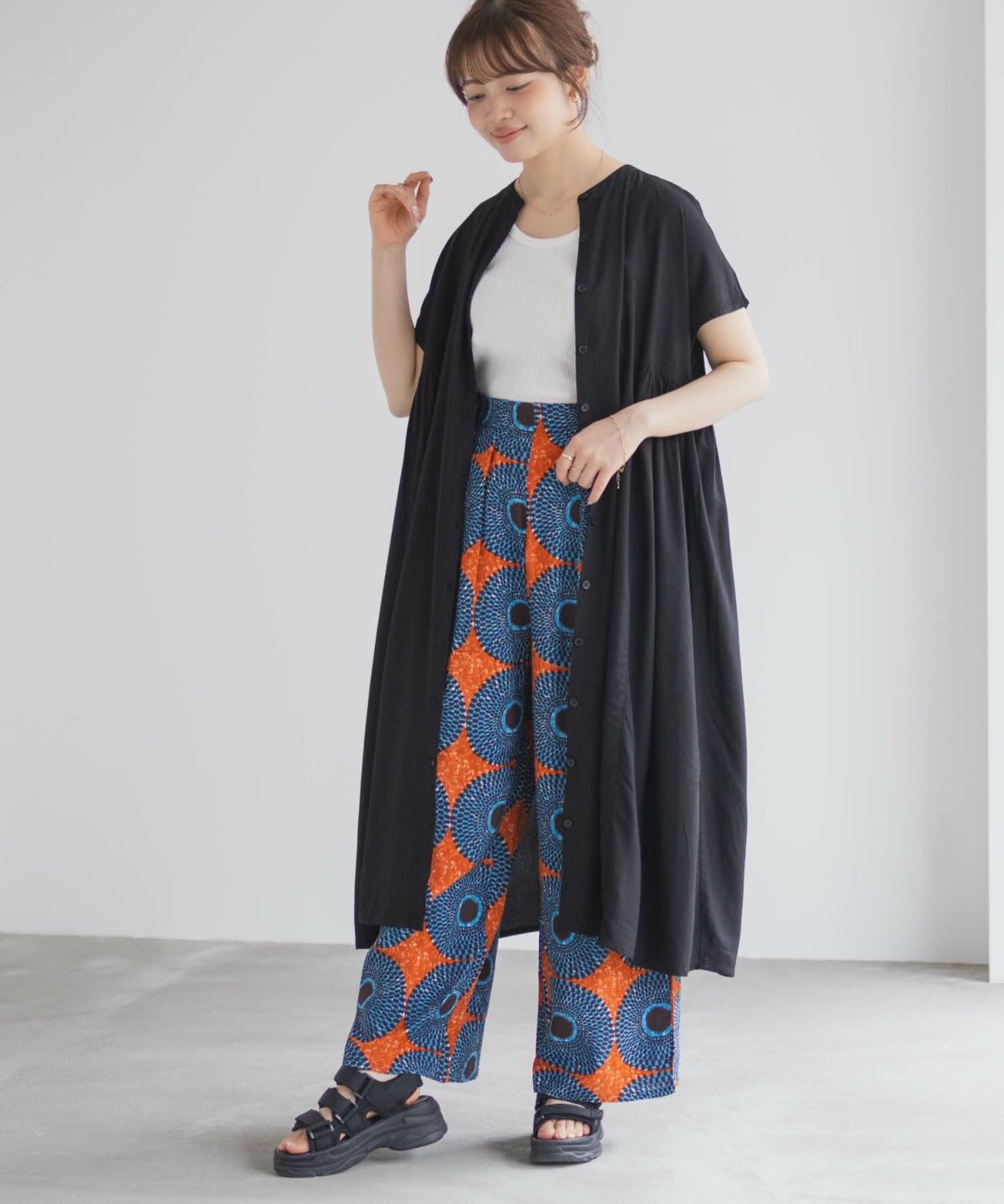 Howdy Marie インドファブリック 前開きワンピース レディース