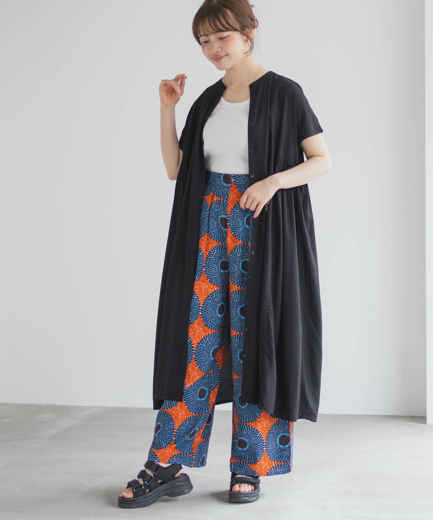 Howdy Marie インドファブリック 前開きワンピース レディース