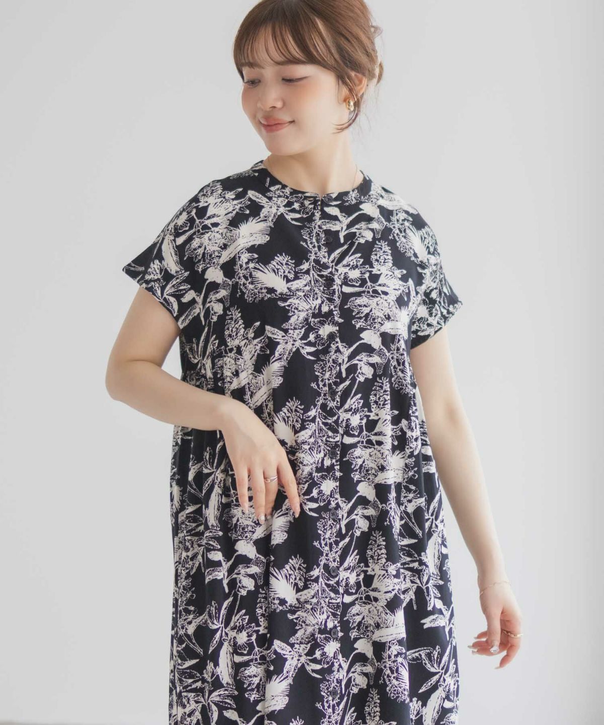 Howdy Marie インドファブリック 前開きワンピース レディース