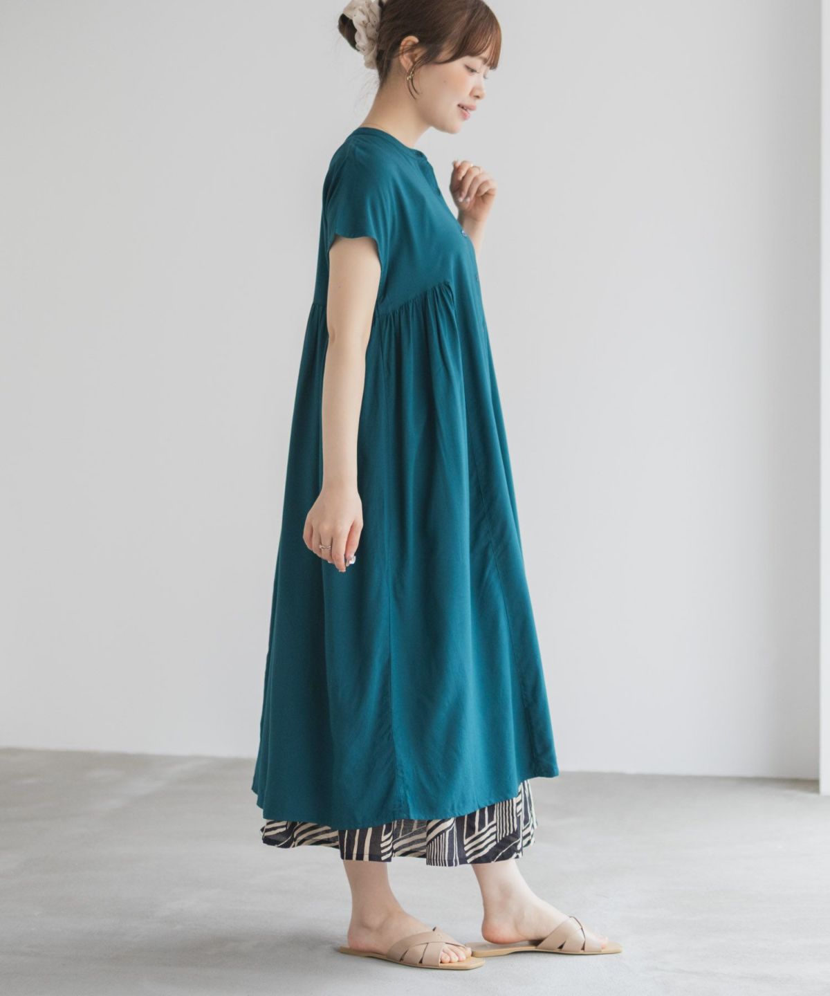 Howdy Marie インドファブリック 前開きワンピース レディース