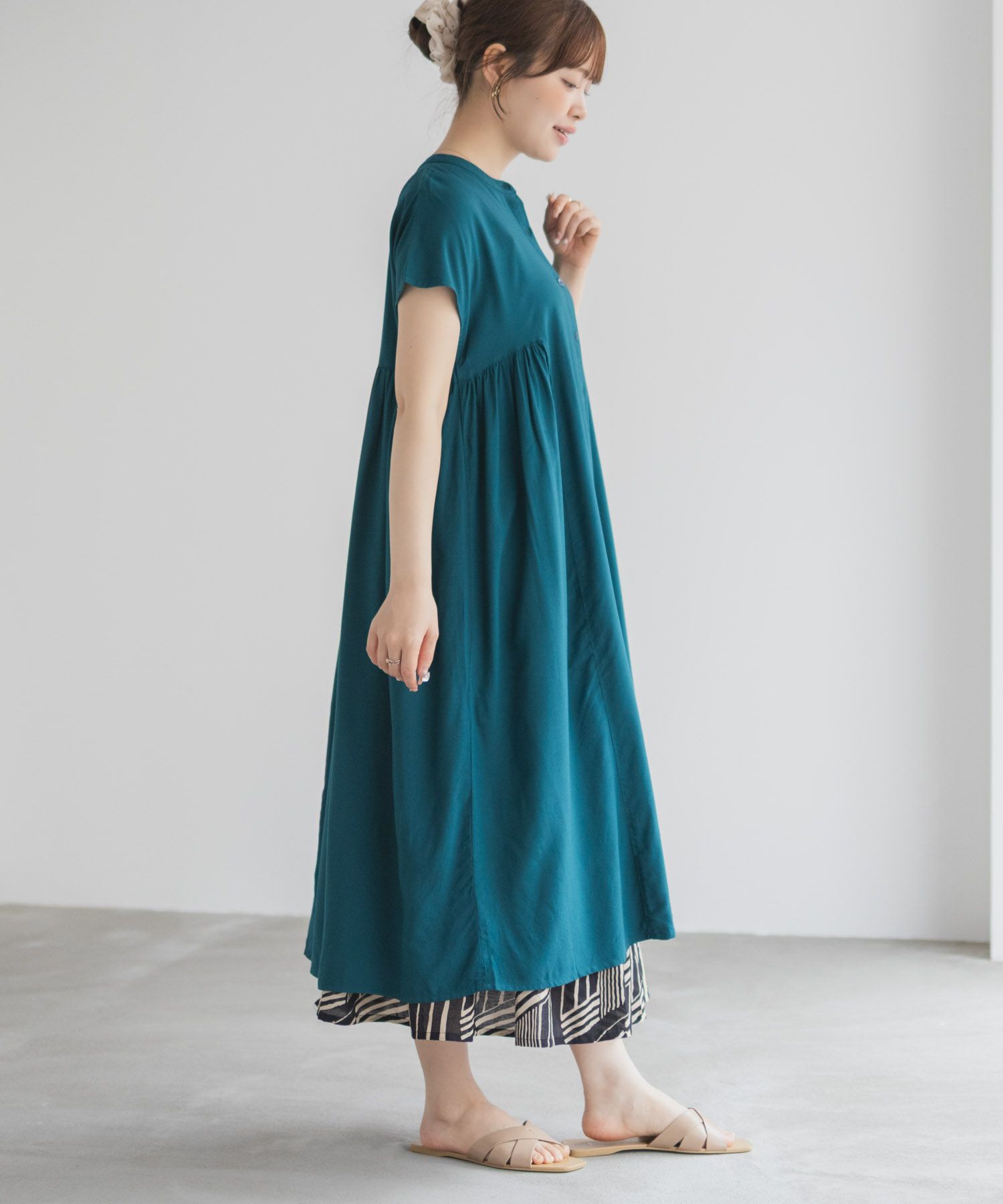 Howdy Marie インドファブリック 前開きワンピース レディース