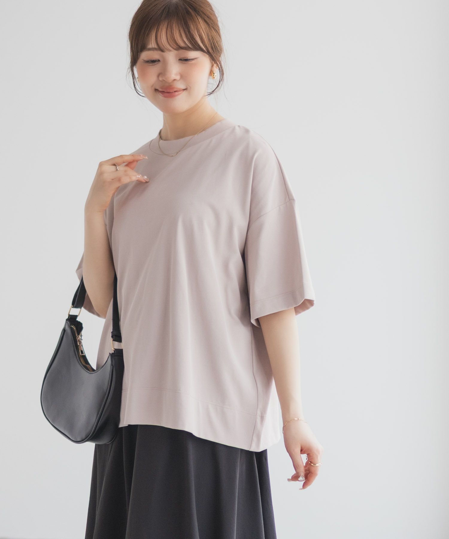 nAvy  エブリーT 汗じみ軽減 プチハイネックTシャツ レディース メール便 対応商品商品サムネイル-7