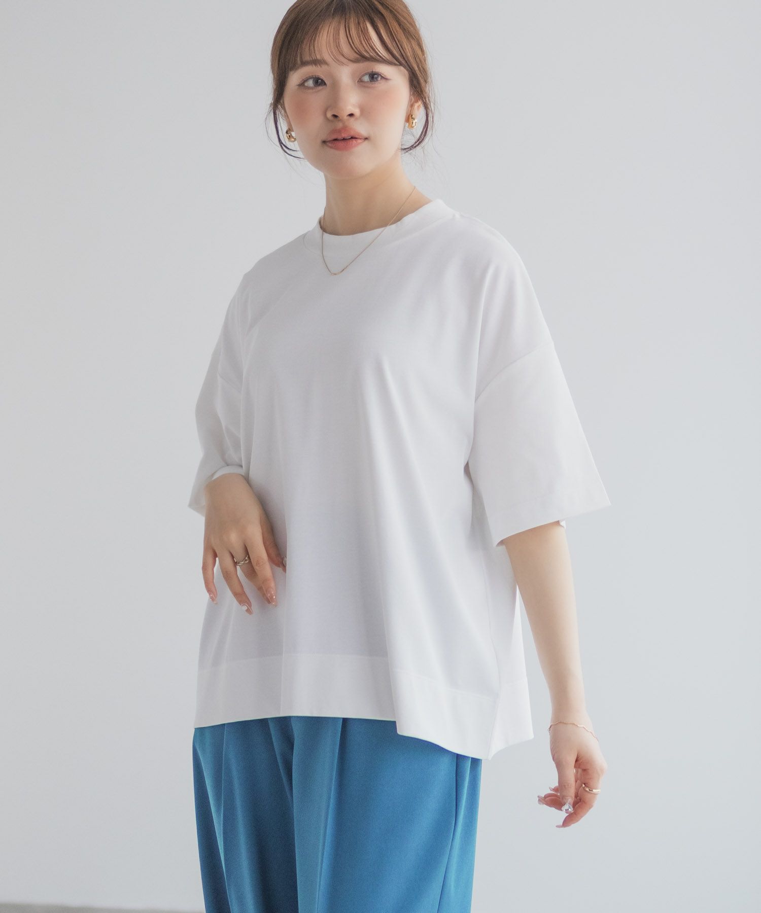 nAvy エブリーT 汗じみ軽減 プチハイネックTシャツ レディース メール便 対応商品商品サムネイル-11