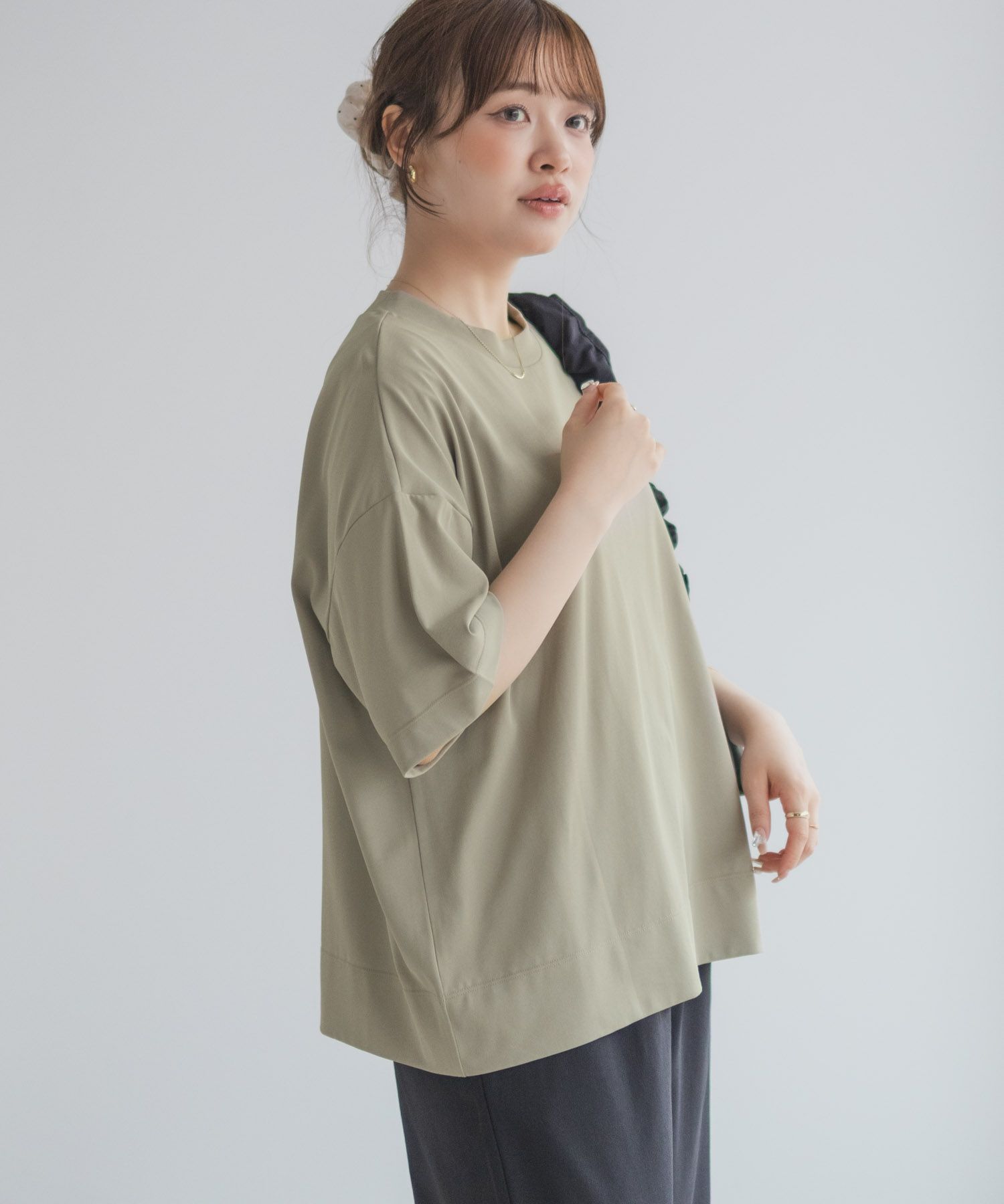 nAvy エブリーT 汗じみ軽減 プチハイネックTシャツ レディース メール便 対応商品商品サムネイル-21