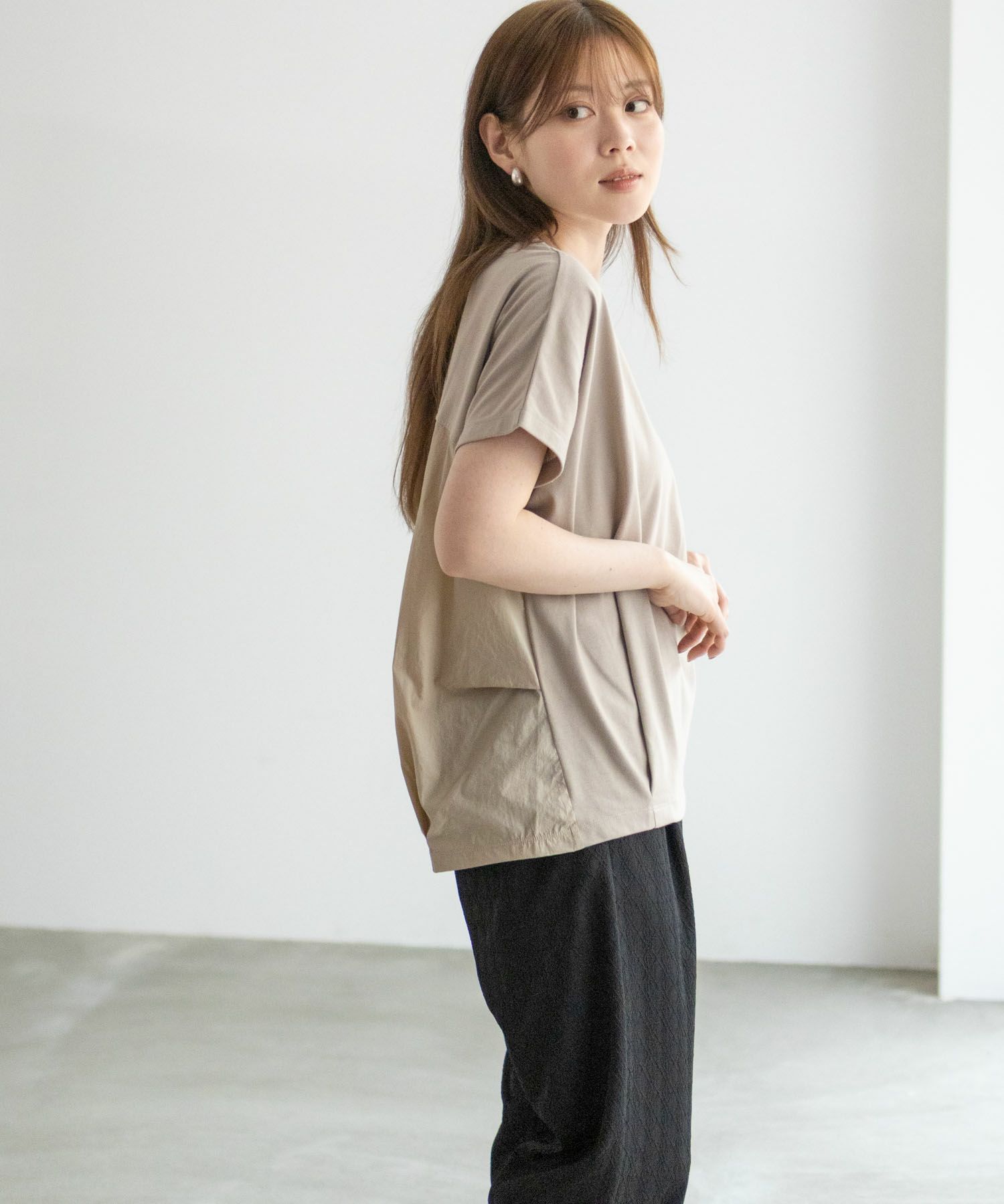 nAvy  切替タックプルオーバー レディース メール便 対応商品商品画像-6