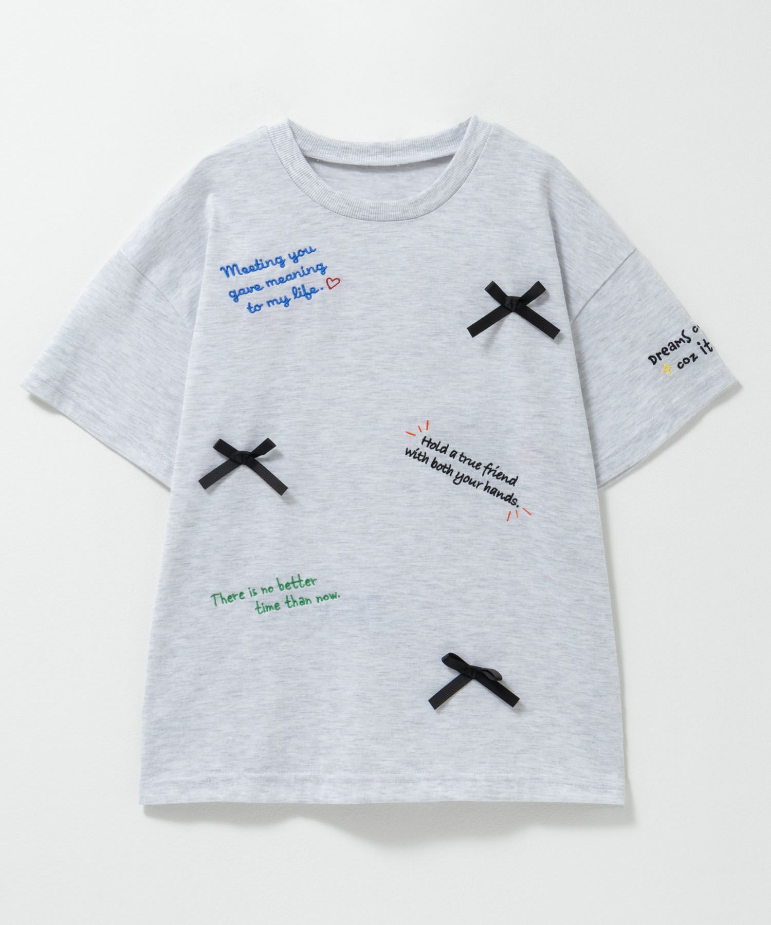 Simplify  刺繍プリントビッグTシャツ キッズ メール便 対応商品商品画像-1