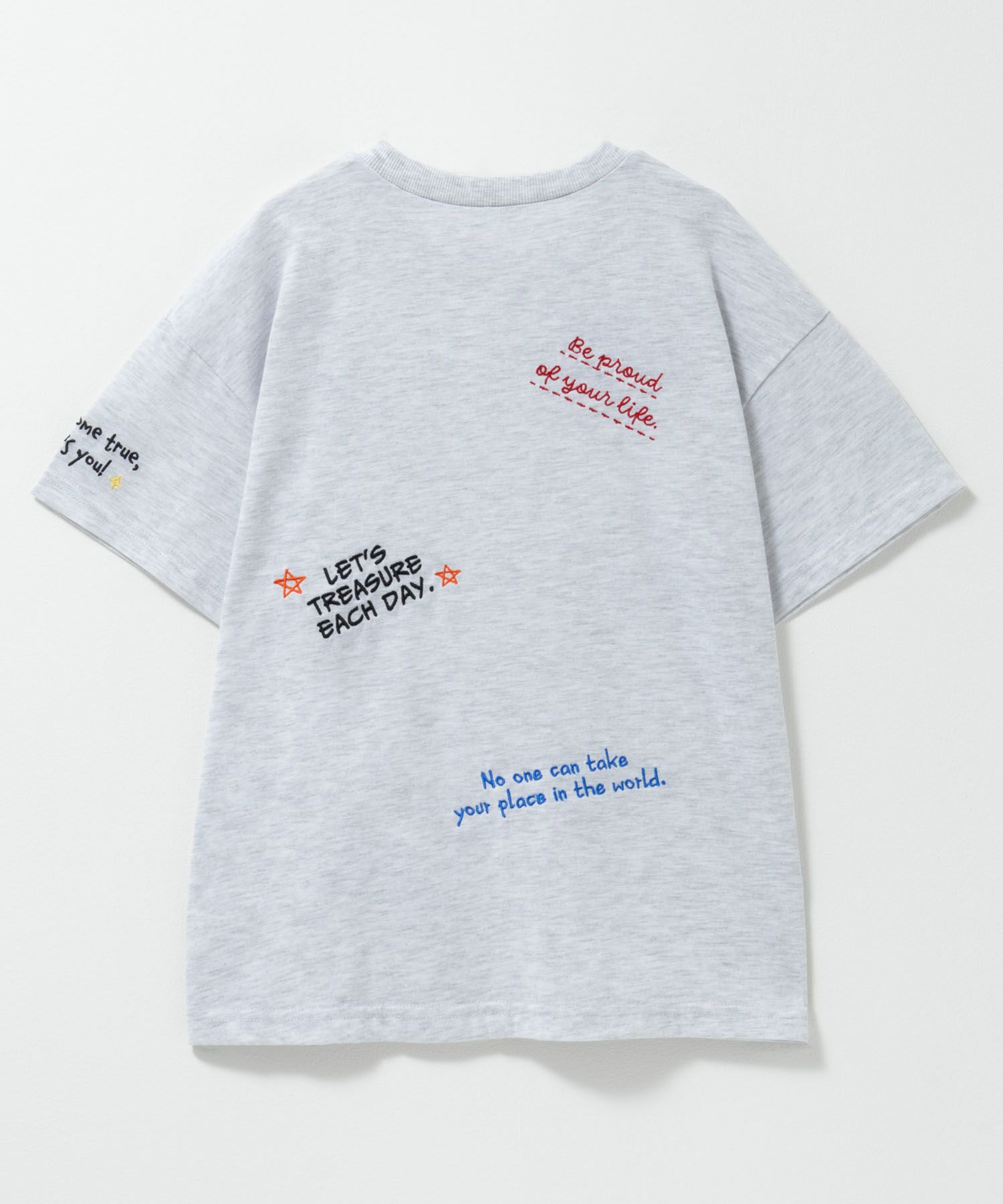 Simplify  刺繍プリントビッグTシャツ キッズ メール便 対応商品商品画像-2