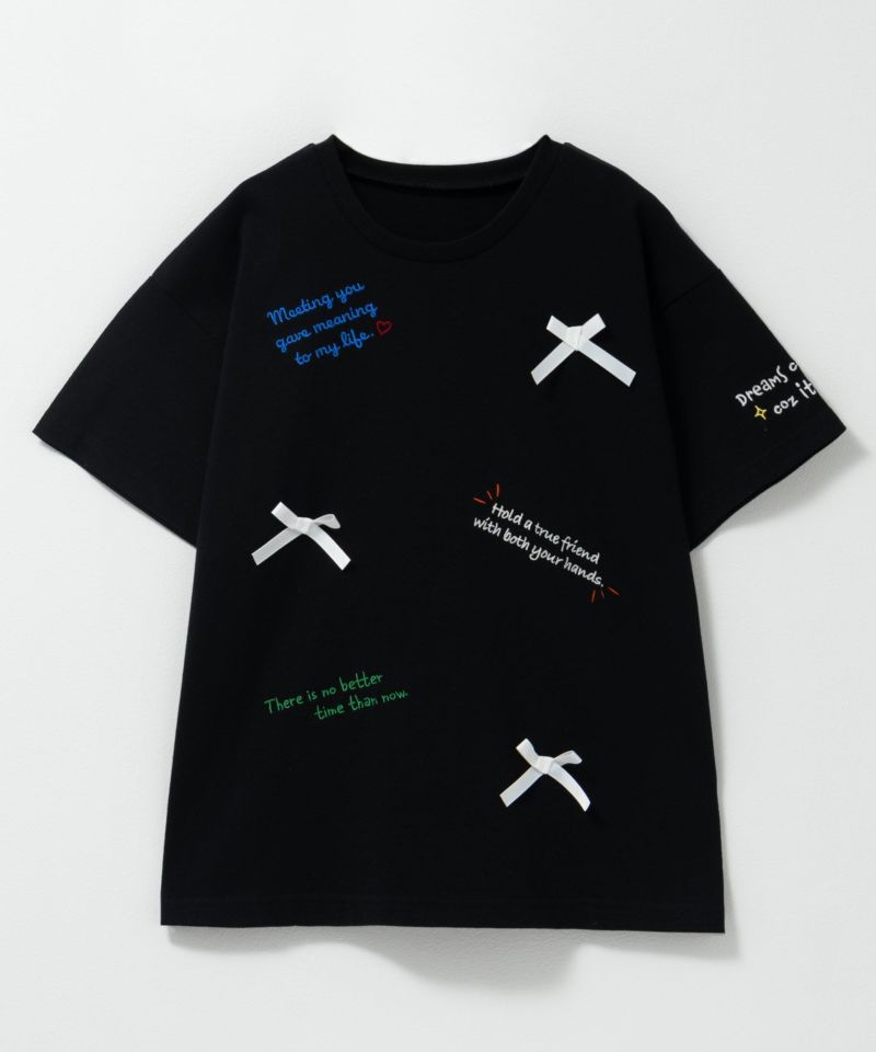 Simplify  刺繍プリントビッグTシャツ キッズ メール便 対応商品商品画像-3