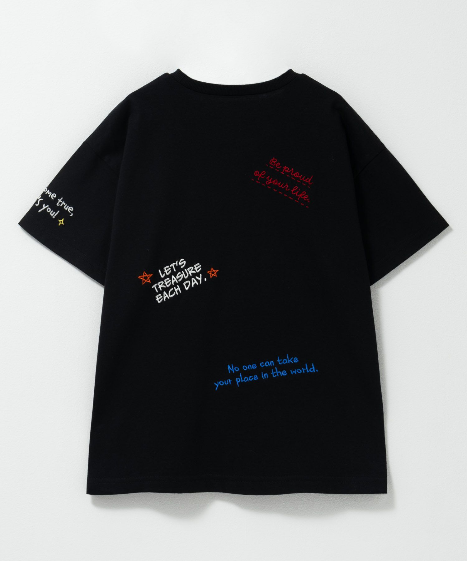 Simplify  刺繍プリントビッグTシャツ キッズ メール便 対応商品商品画像-4