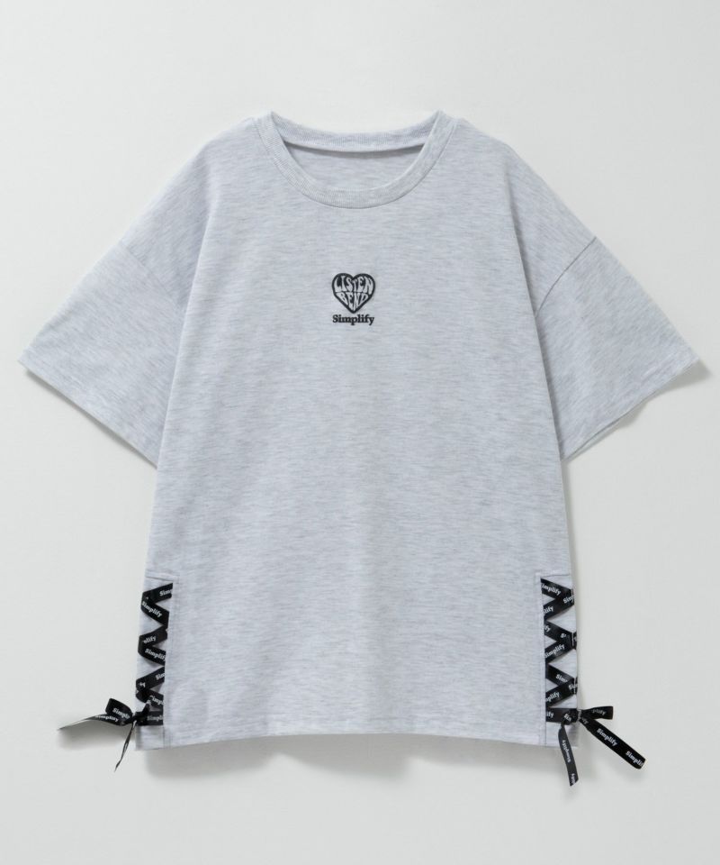 Simplify  サイドレースアップビッグTシャツ キッズ メール便 対応商品商品画像-1
