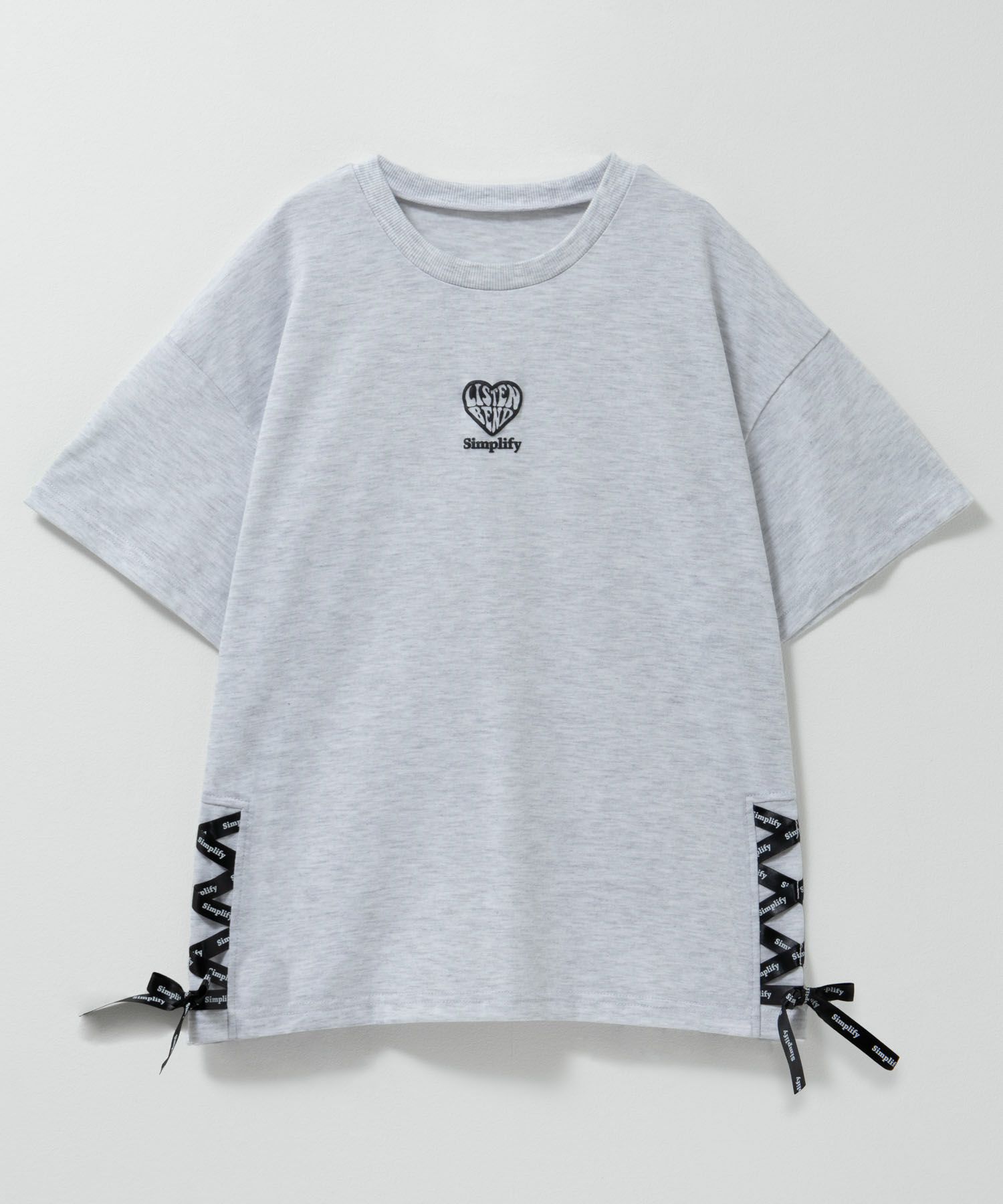 Simplify  サイドレースアップビッグTシャツ キッズ メール便 対応商品商品サムネイル-1