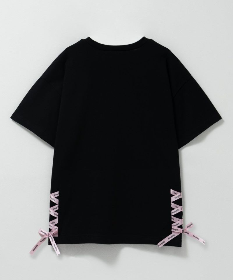 Simplify  サイドレースアップビッグTシャツ キッズ メール便 対応商品商品画像-4