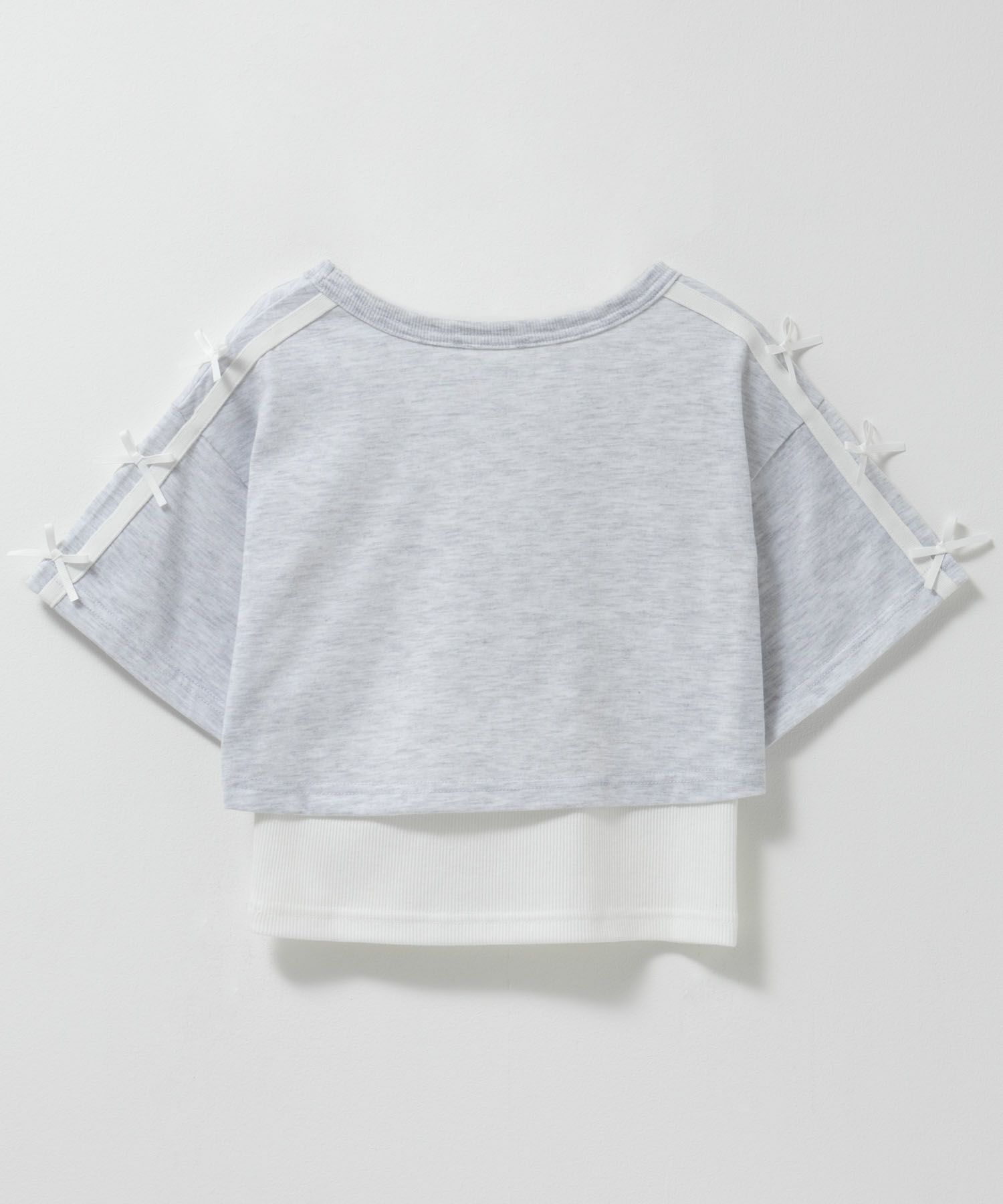 Simplify  リボンフェイクレイヤードプルオーバー キッズ メール便 対応商品商品画像-2