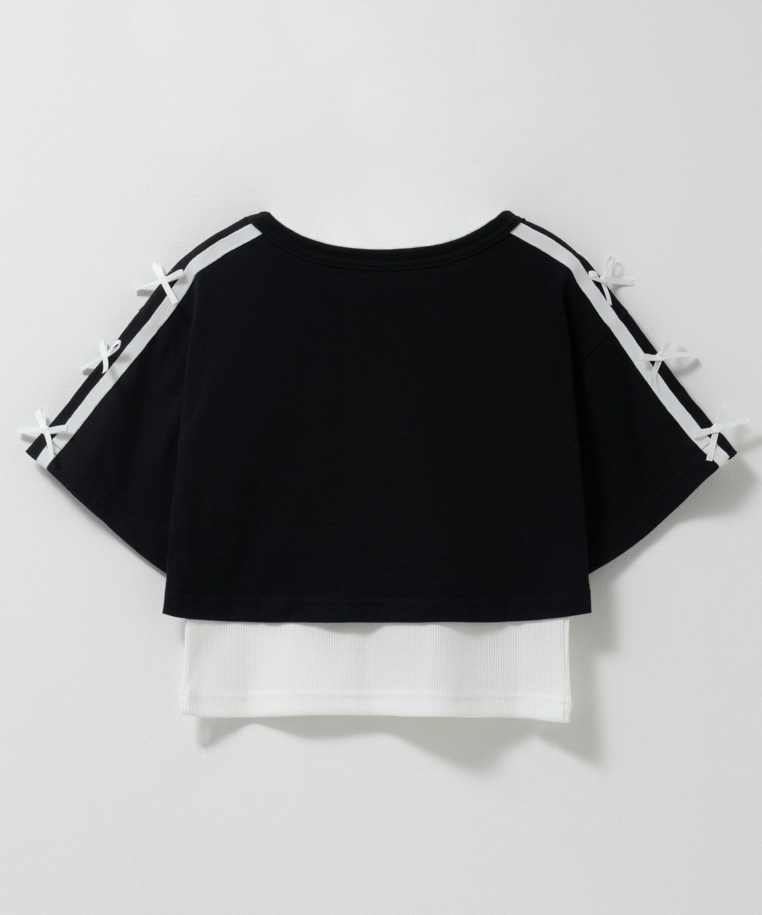 Simplify リボンフェイクレイヤードプルオーバー キッズ ネコポス 対応商品